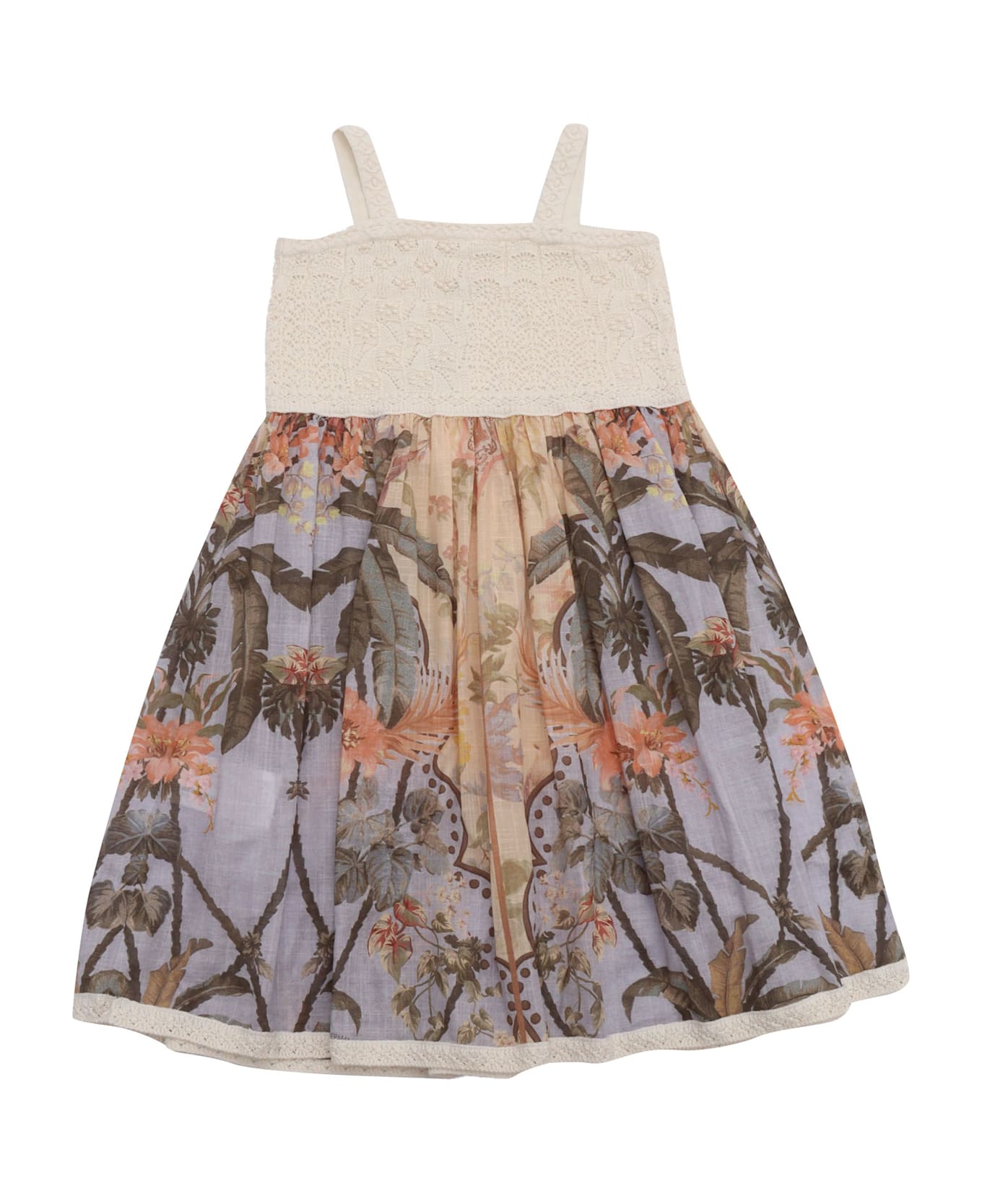 Zimmermann Wylie Kids Knitted Top Dress - WHITE