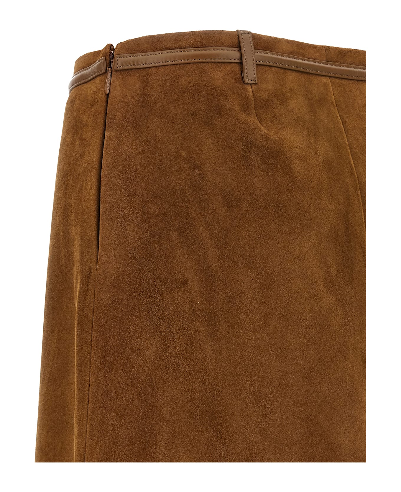Gucci Suede Skirt Horsebit - Brown