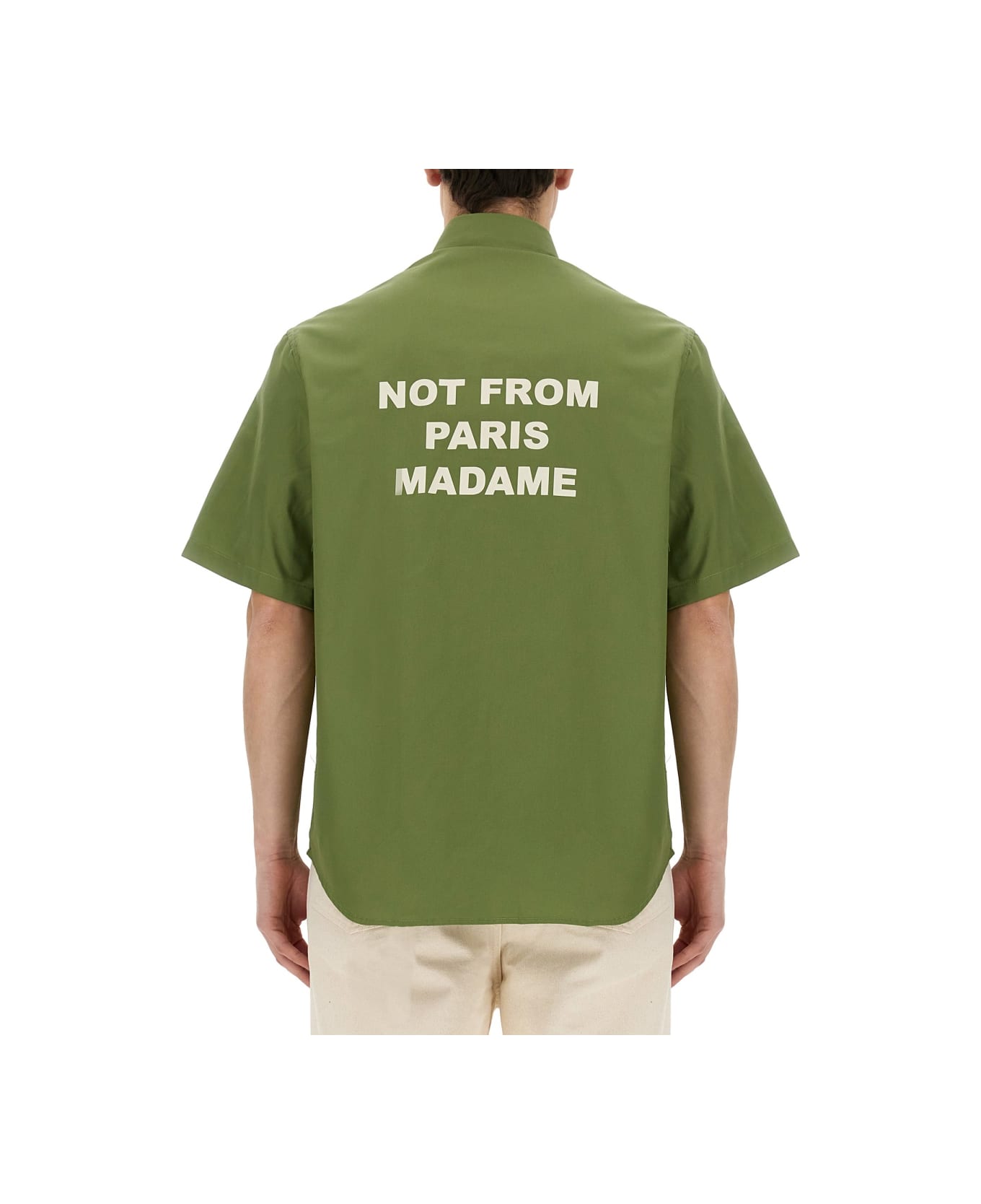 Drôle de Monsieur "slogan" Shirt - MILITARY GREEN