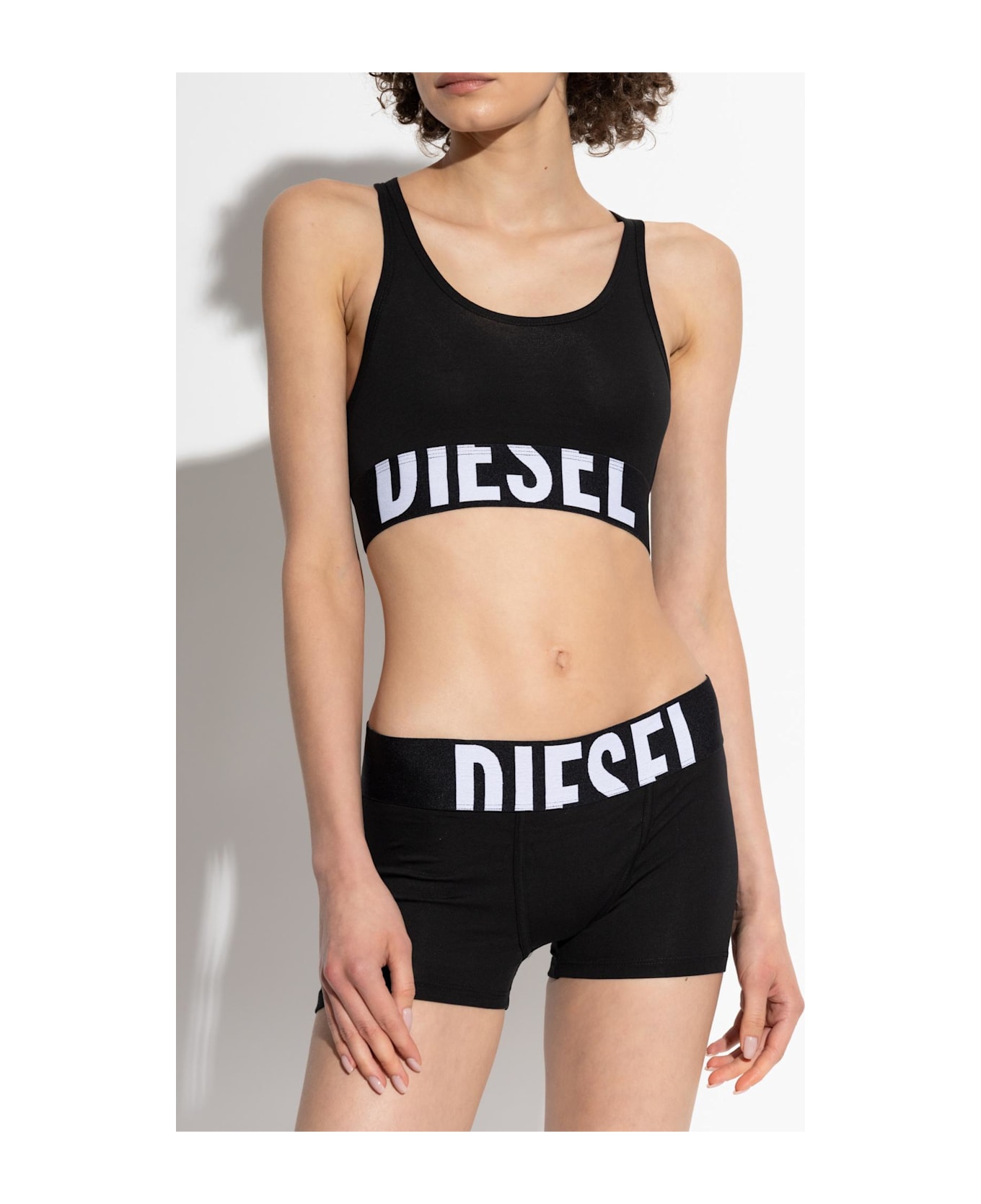 Diesel Bra Ufsb-cotton-race-bralette - Black