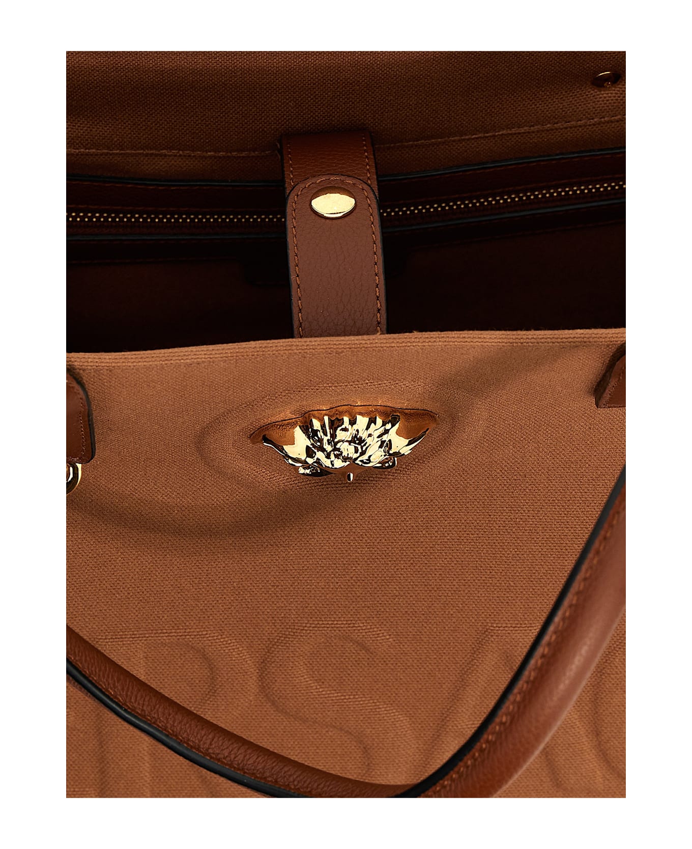 Versace 'la Medusa' Shopping Bag - Brown