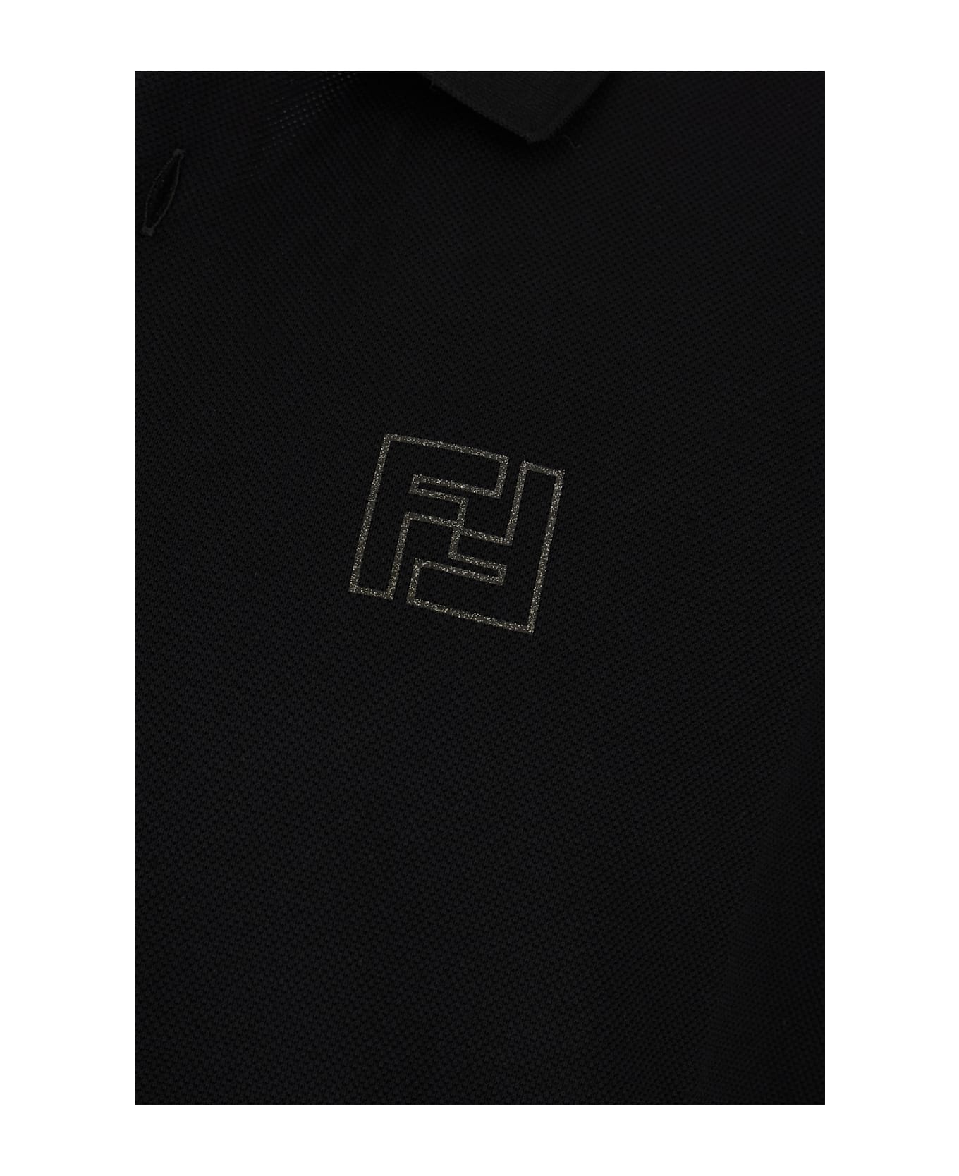 Fendi Black Piquet Polo Shirt - Nero