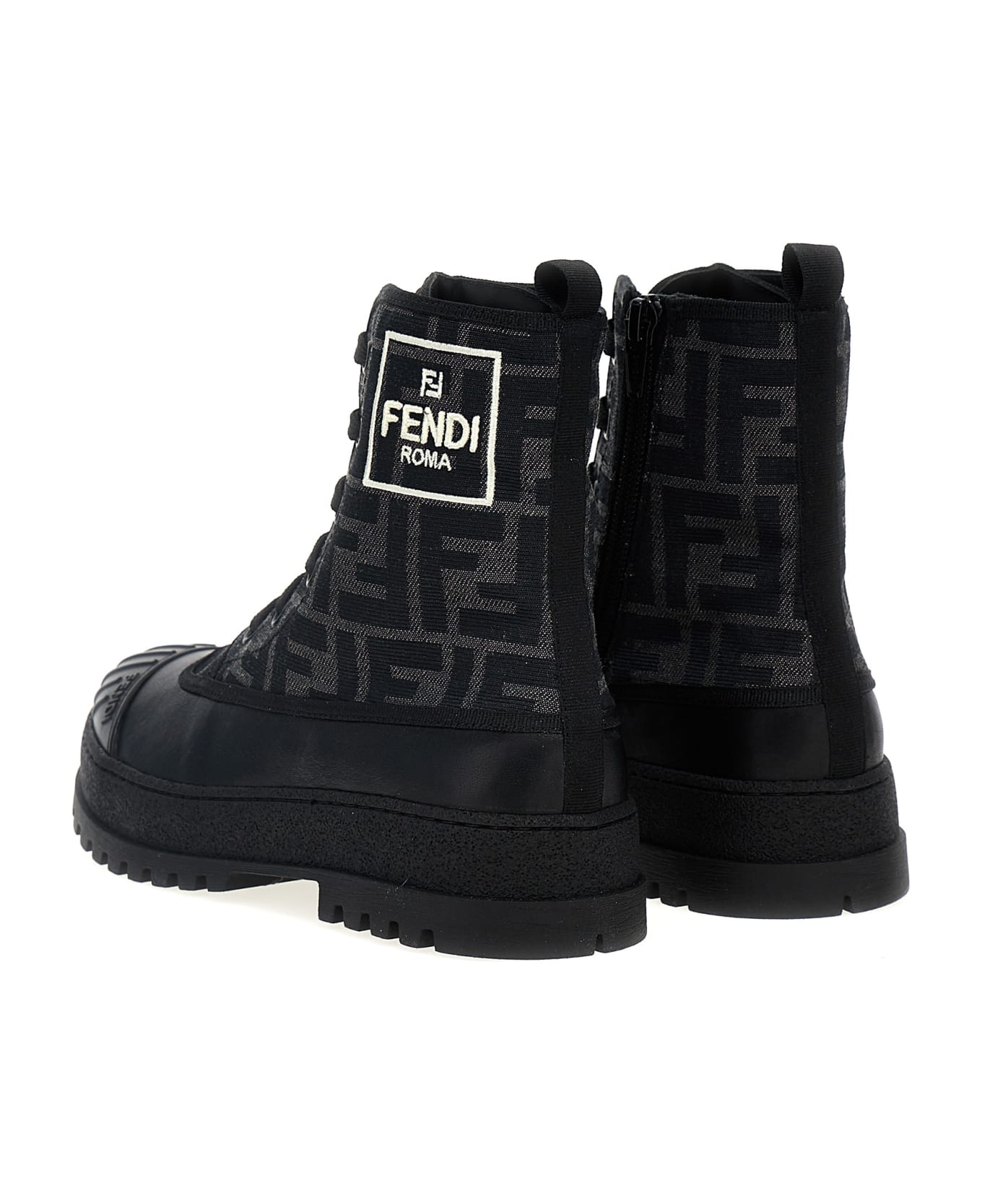 Fendi 'fendi Roma' Ankle Boots - Black  