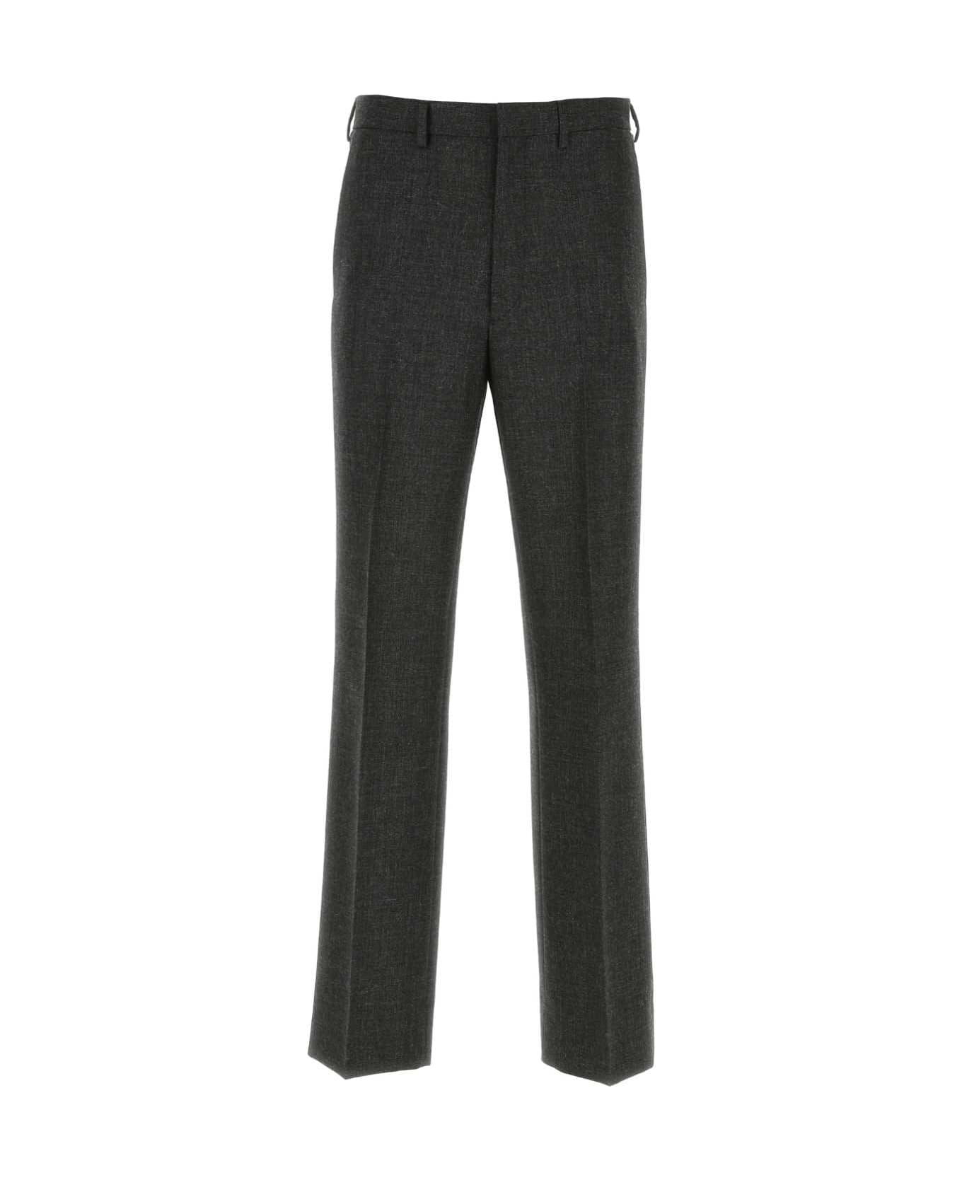 Prada Melange Dark Grey Wool Pant - F0308