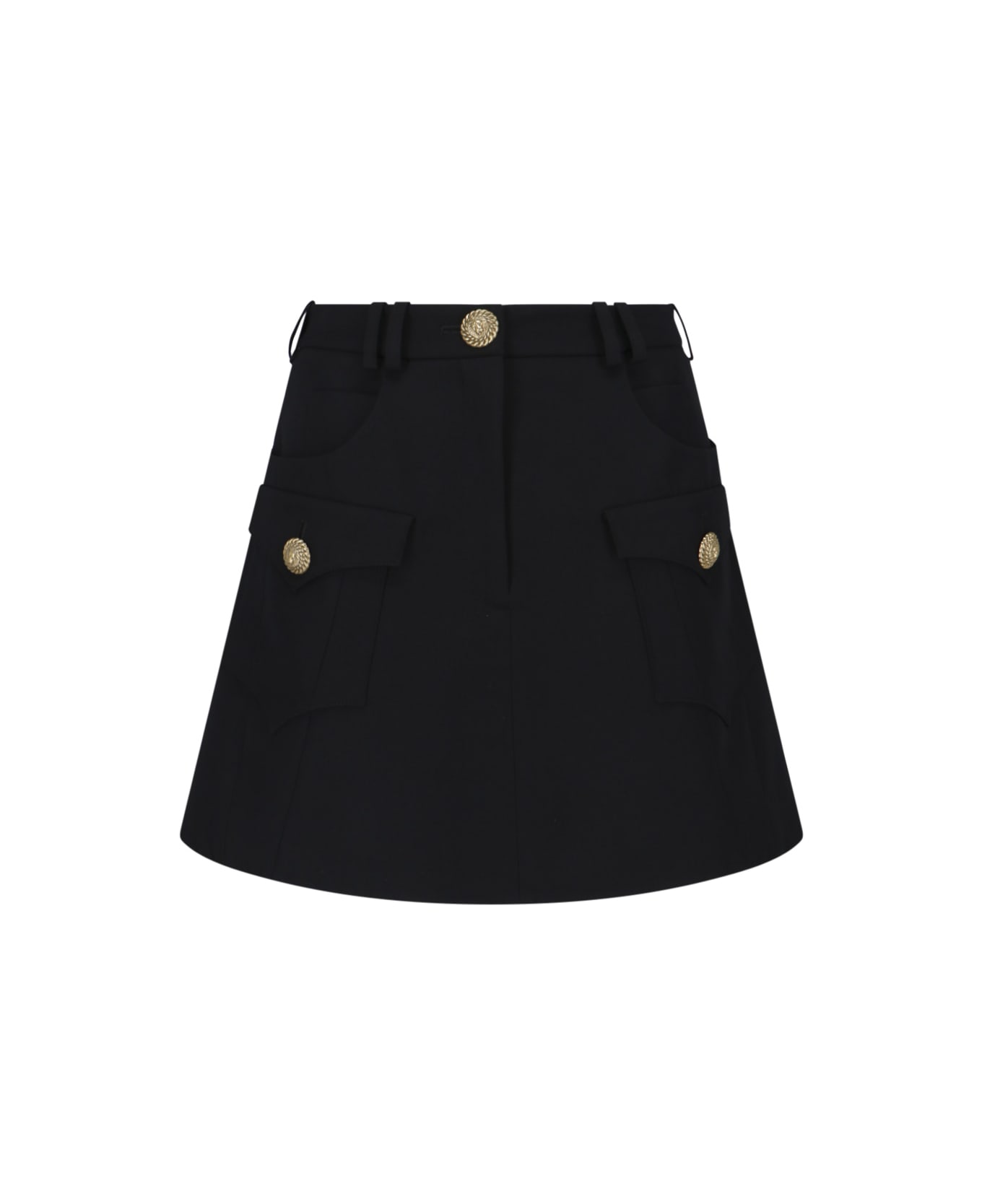 Balmain Mini Skirt "western" - Black  