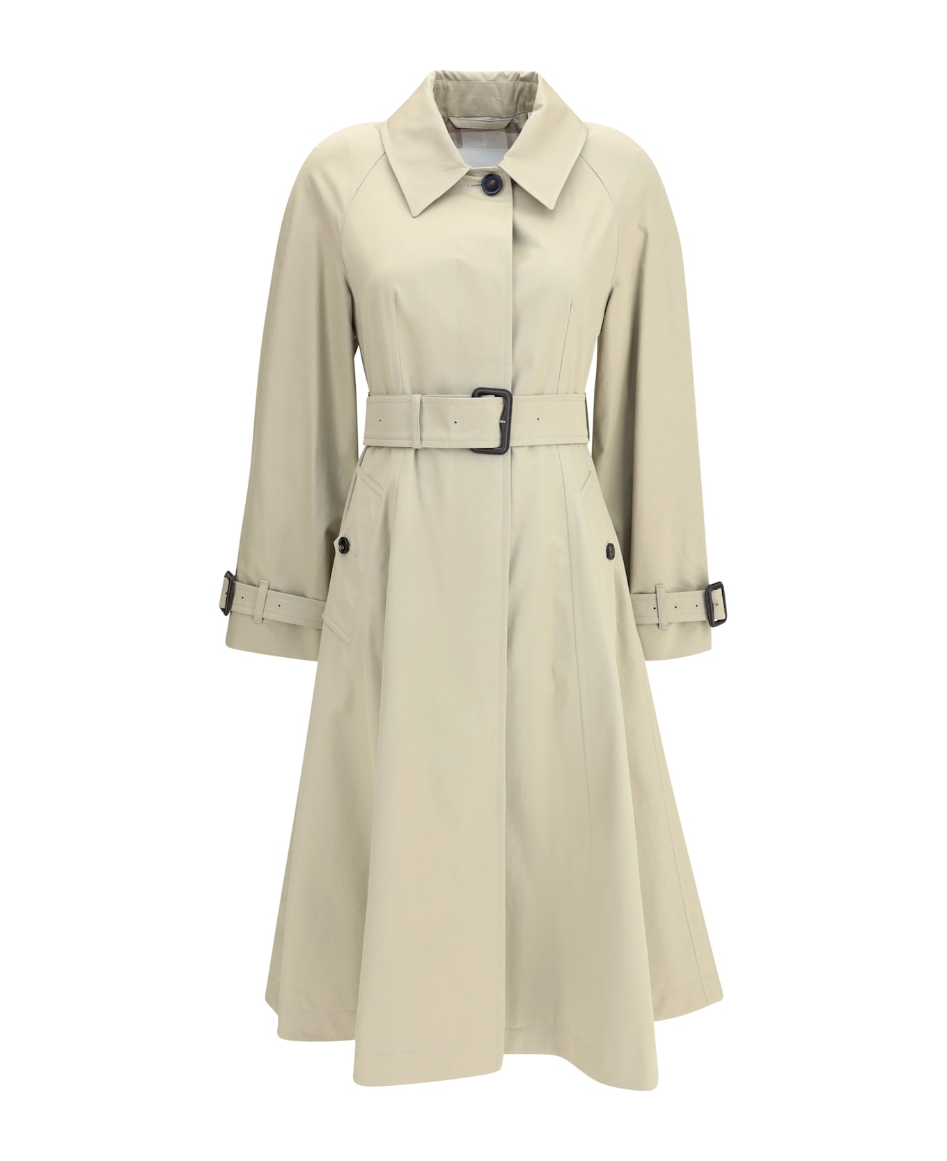Burberry Ellingham Fit-and-flare Long Gabardine Trench Coat