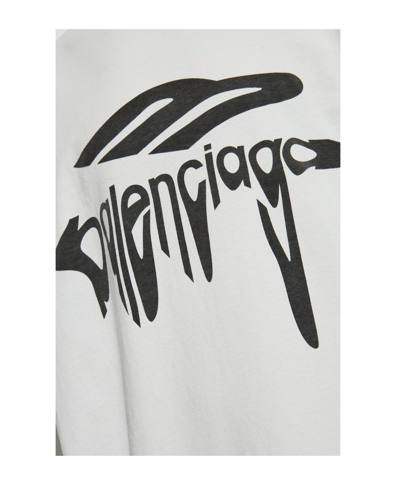Balenciaga Light Grey Cotton Oversize T-shirt - DIRTYWHITEBLACK