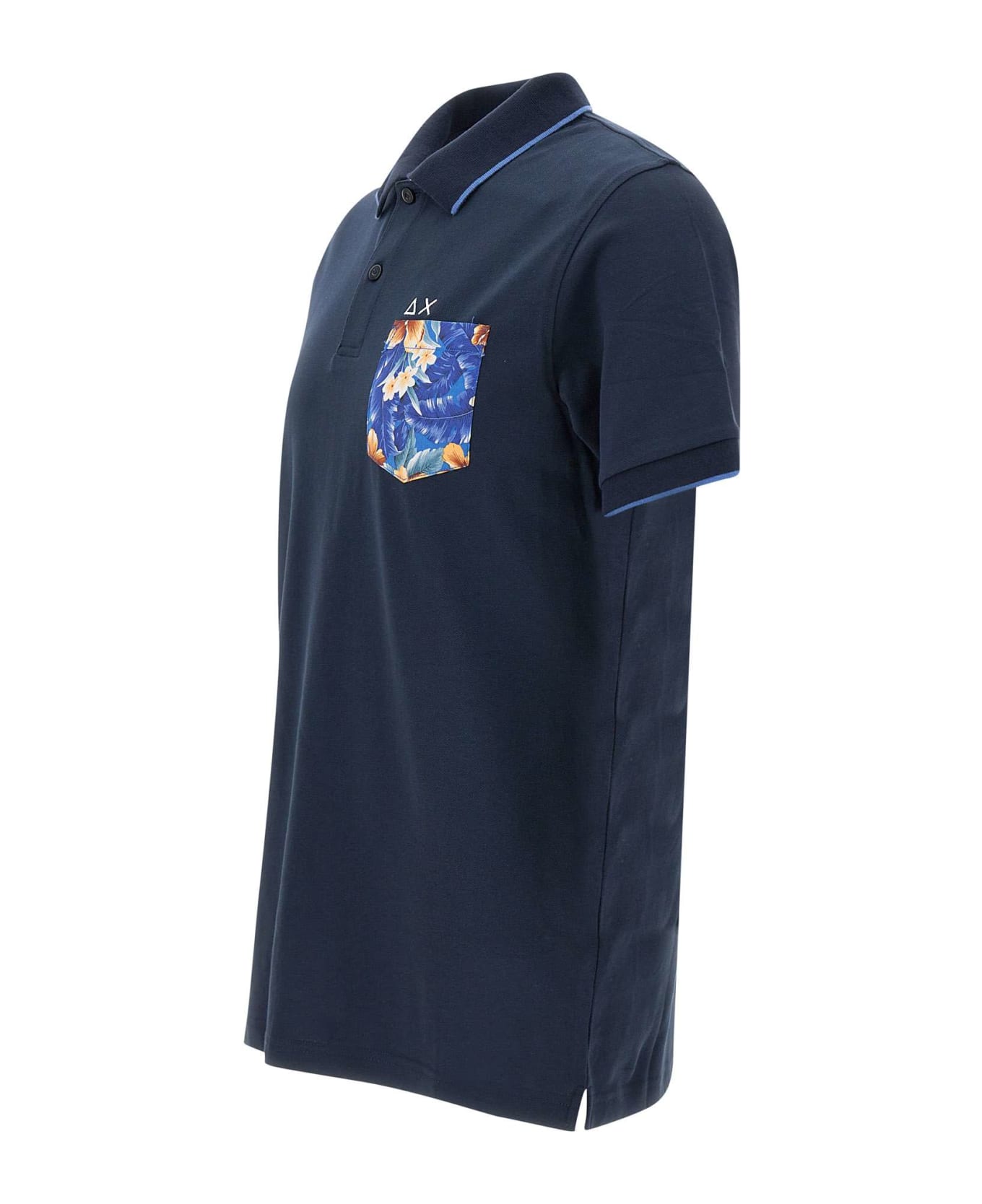 Sun 68 'print Pocket' Cotton Polo Shirt