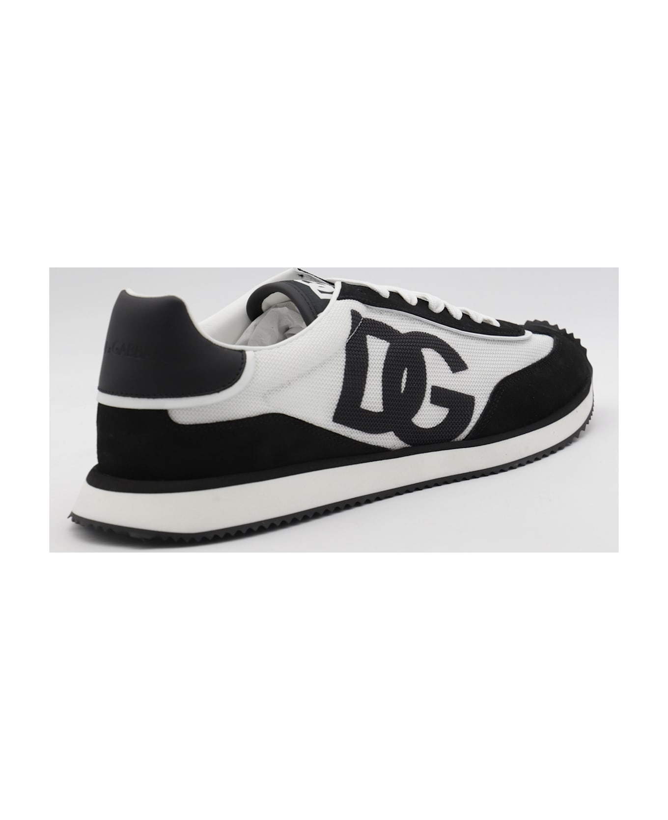 Dolce & Gabbana White And Black Sneakers - White