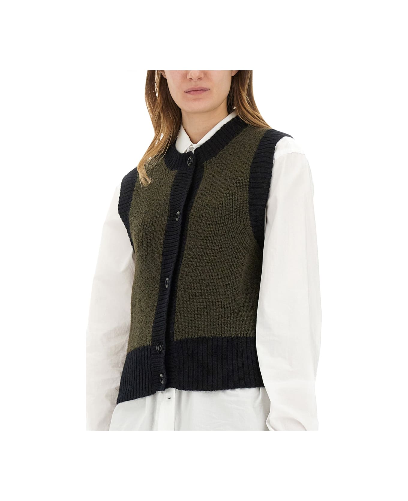 Margaret Howell Wool Vest - GREEN