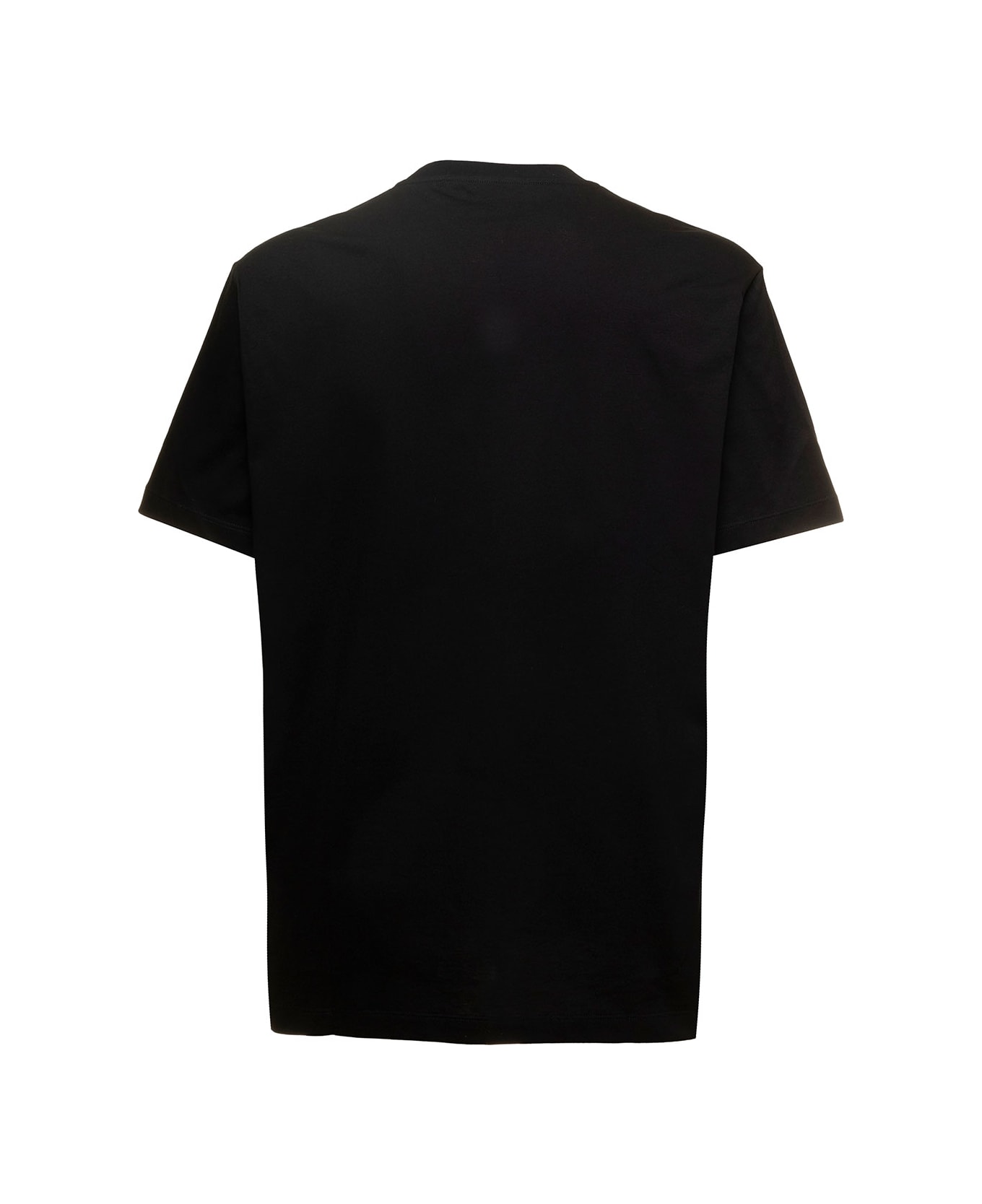 Versace T-shirt Cotone Versace Stampa Fregi Ricamati - Black