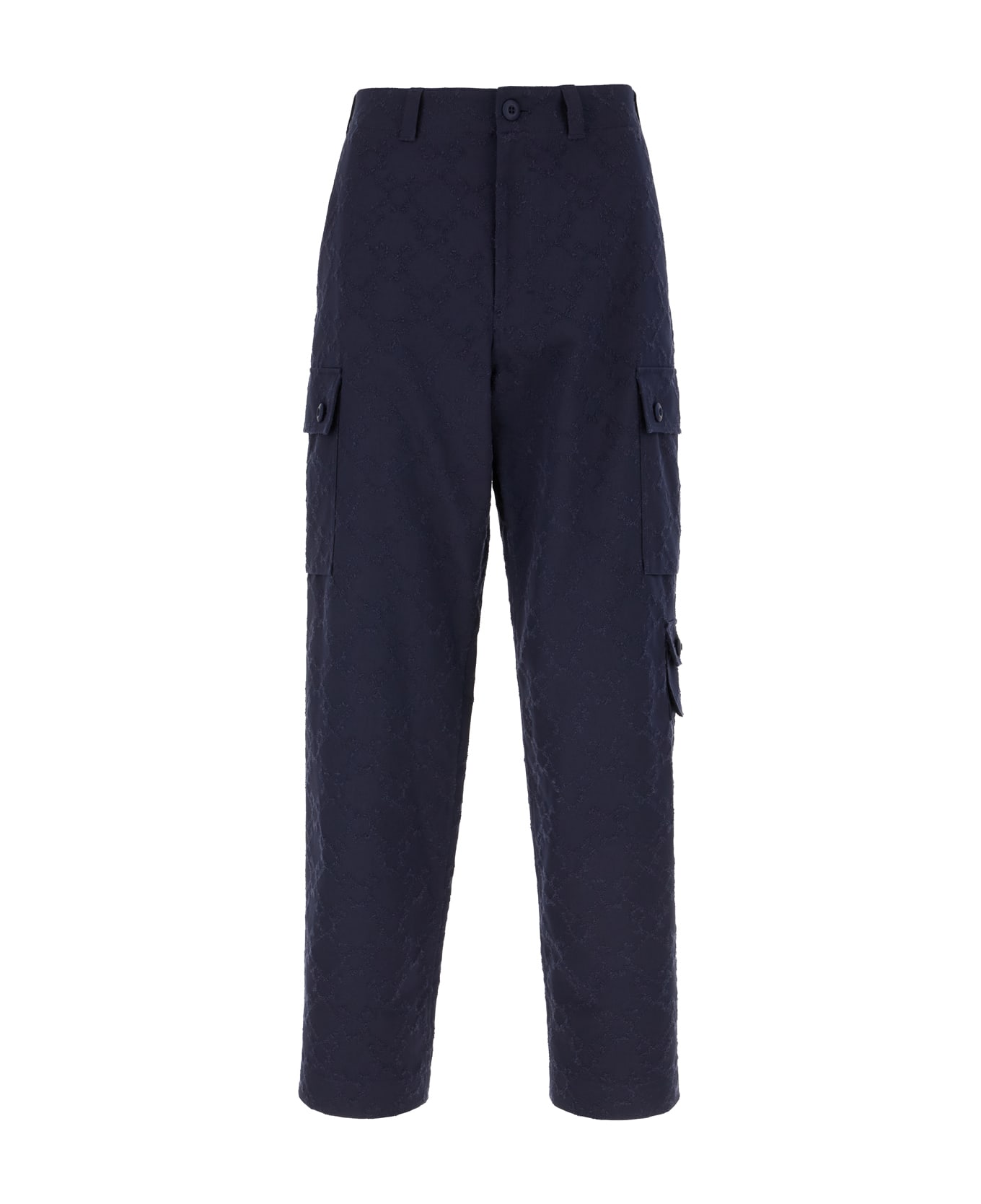 Navy Blue Cotton Pants - Thumbnail 2