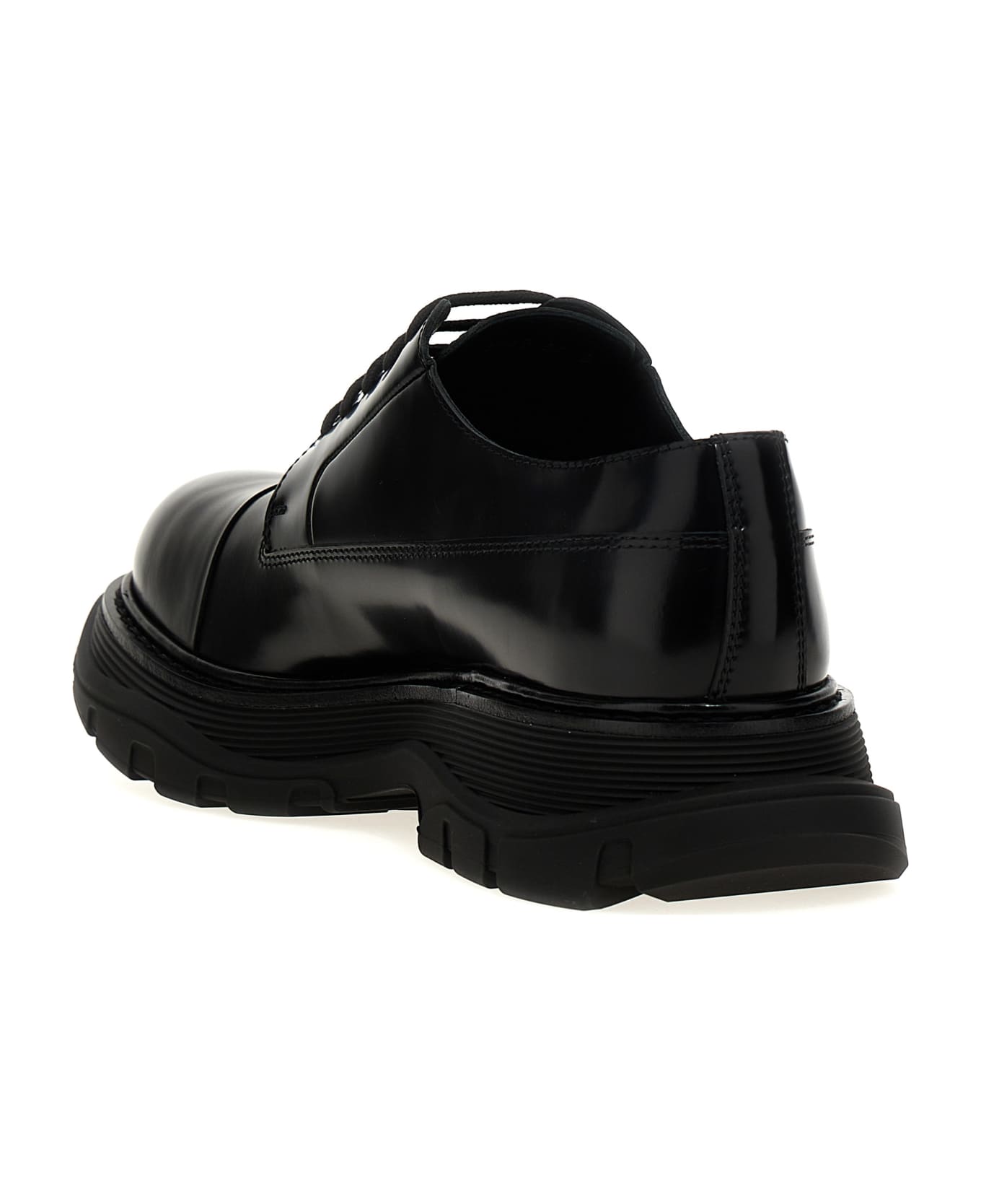 Alexander McQueen Leather Lace-up Shoes - Black  