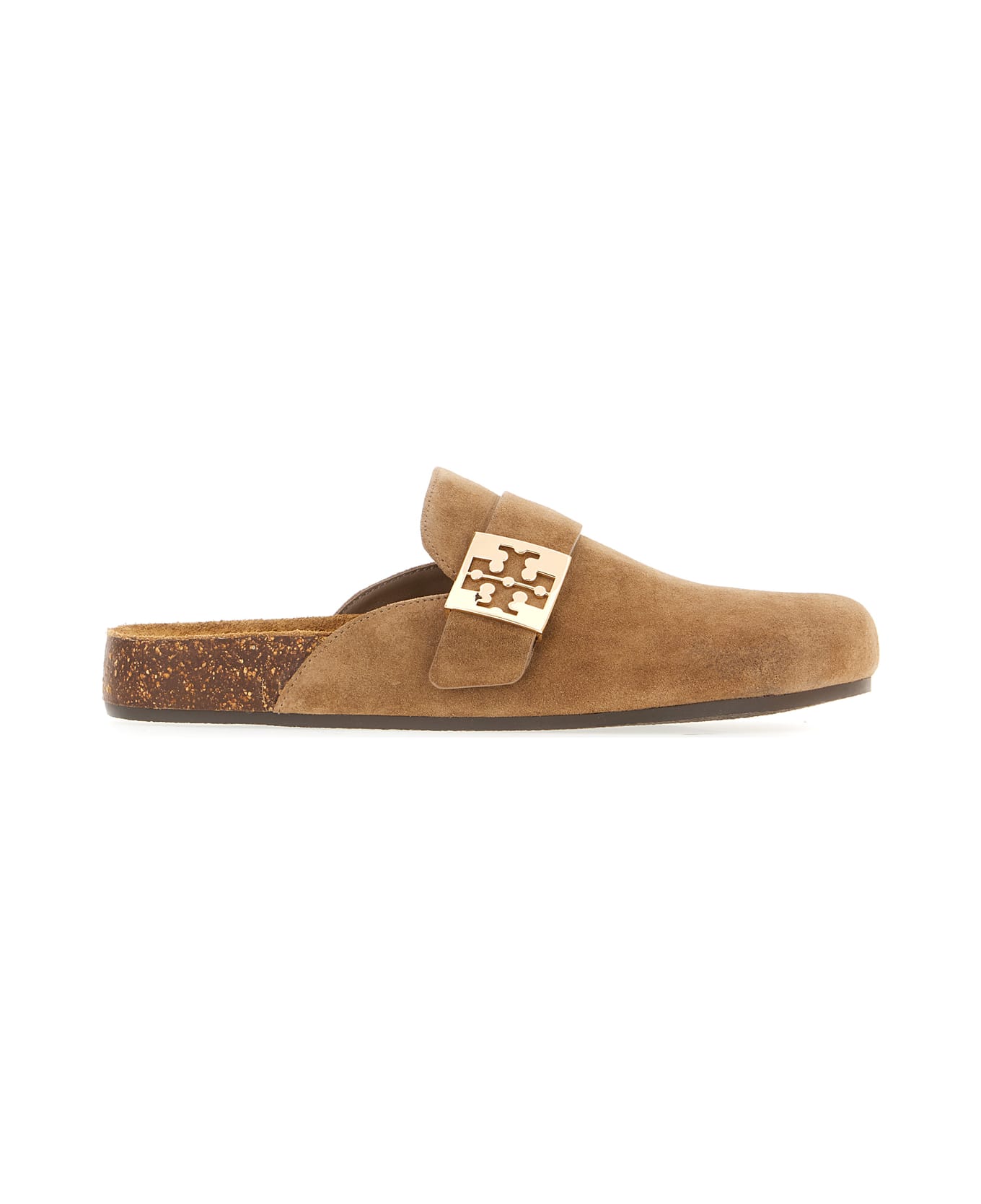 Tory Burch Biscuit Suede Mellow Slippers - ROCK GOLD