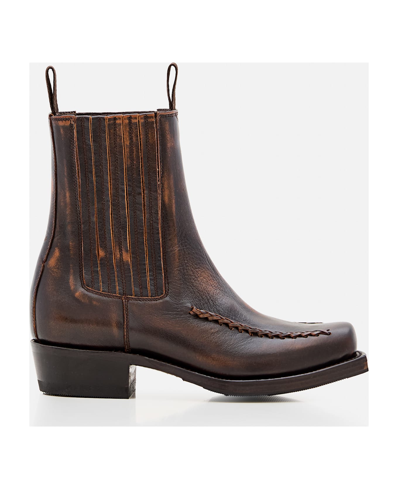 Hereu Agulla Square Toe Chelsea Boots - Brown