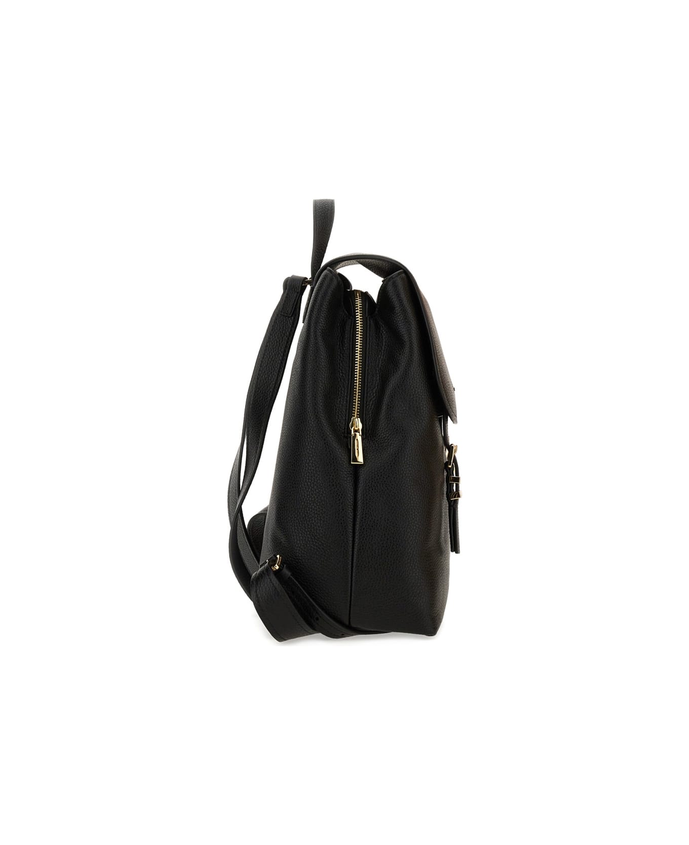 Michael Kors Leather Backpack - BLACK