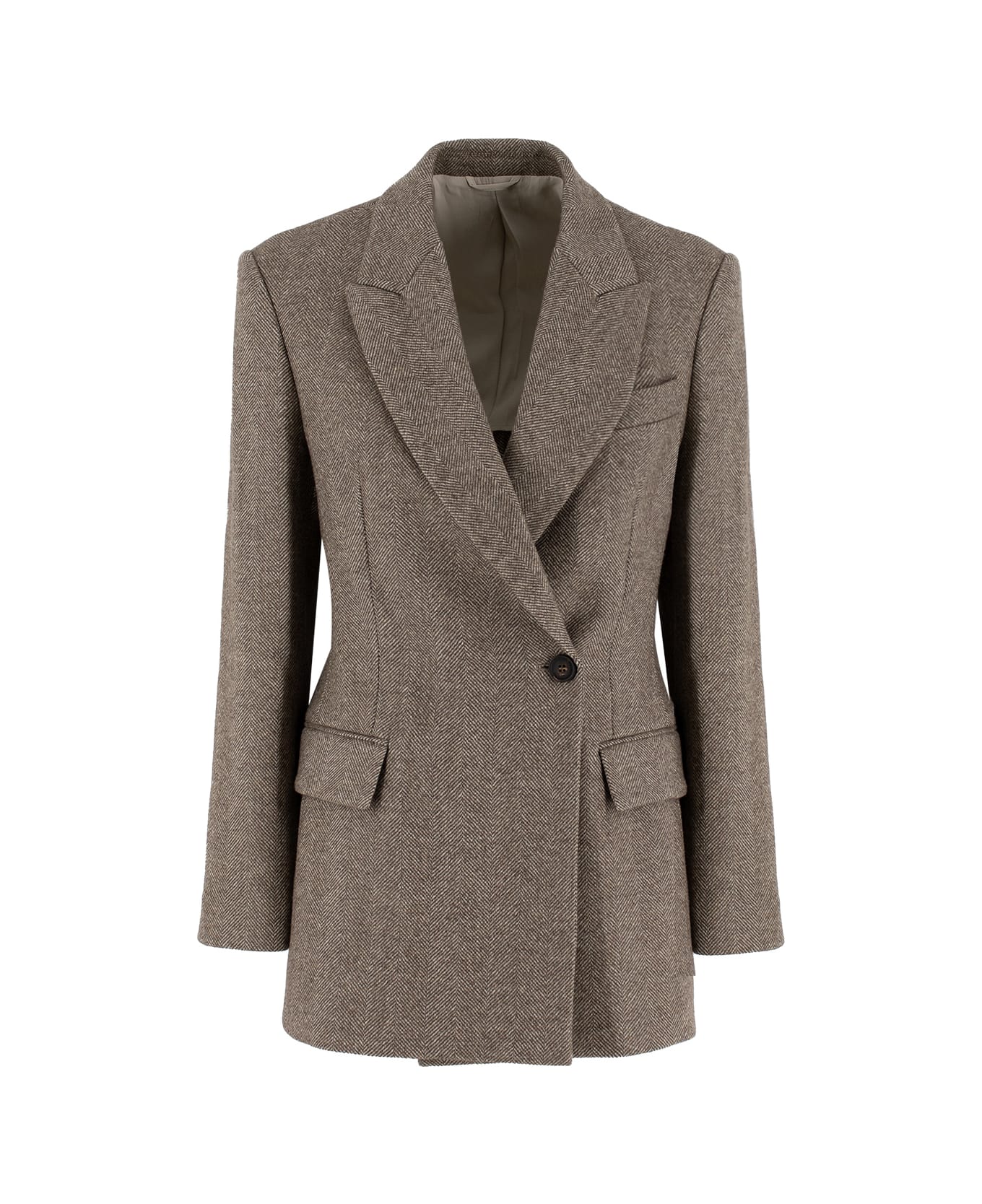 Brunello Cucinelli Blazer - BROWN/PANAMA