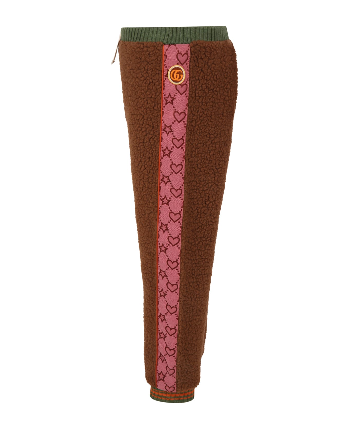 Gucci Brown mit Trousers For Girl With Patch - Brown