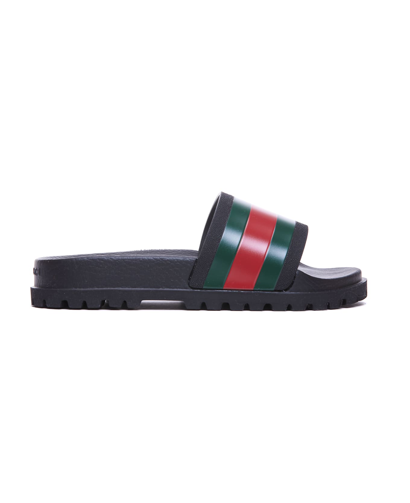 Gucci Web Slide Sandals - Black