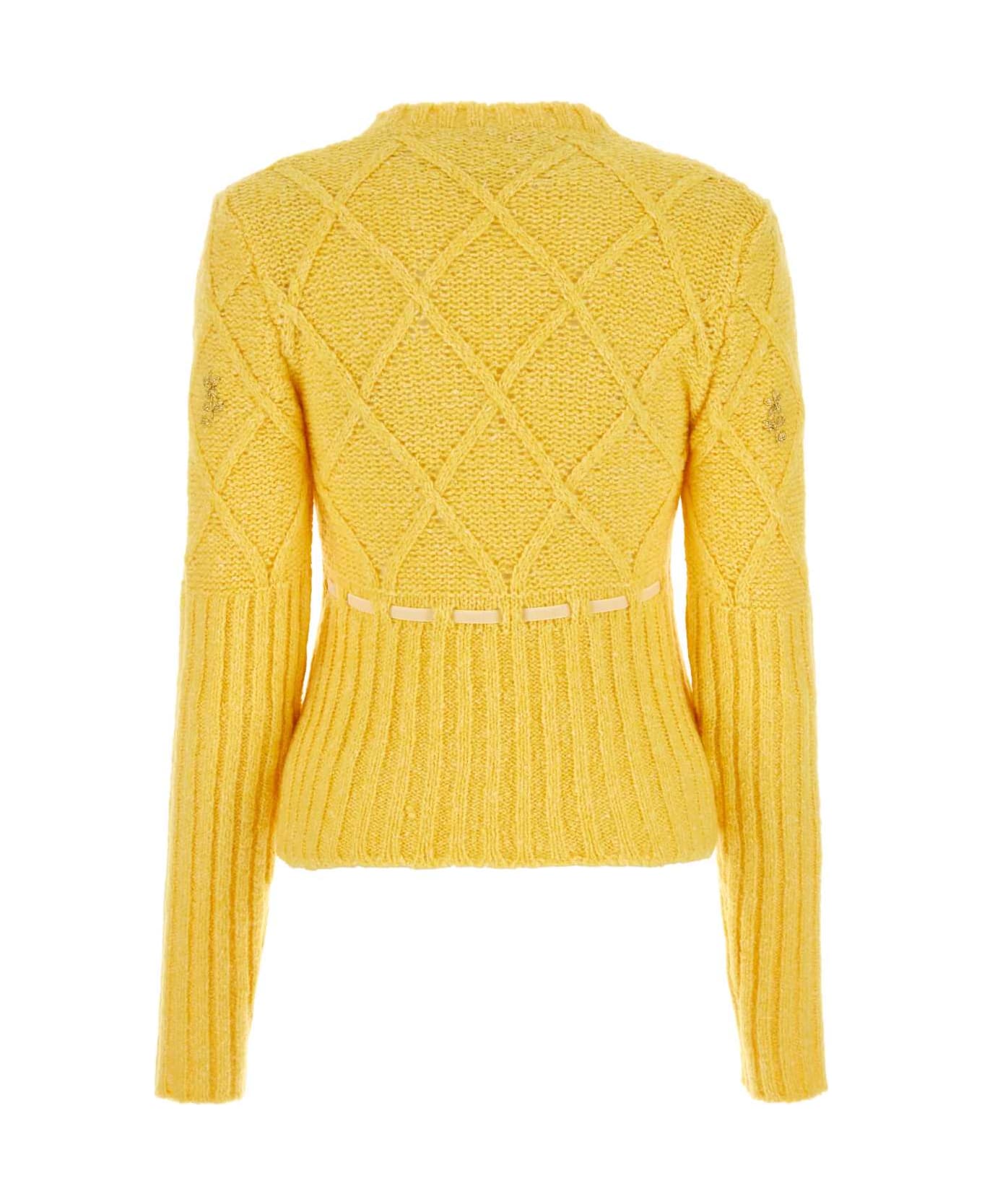 Cormio Yellow Wool Blend Sweater - YELLOW ニットウェア