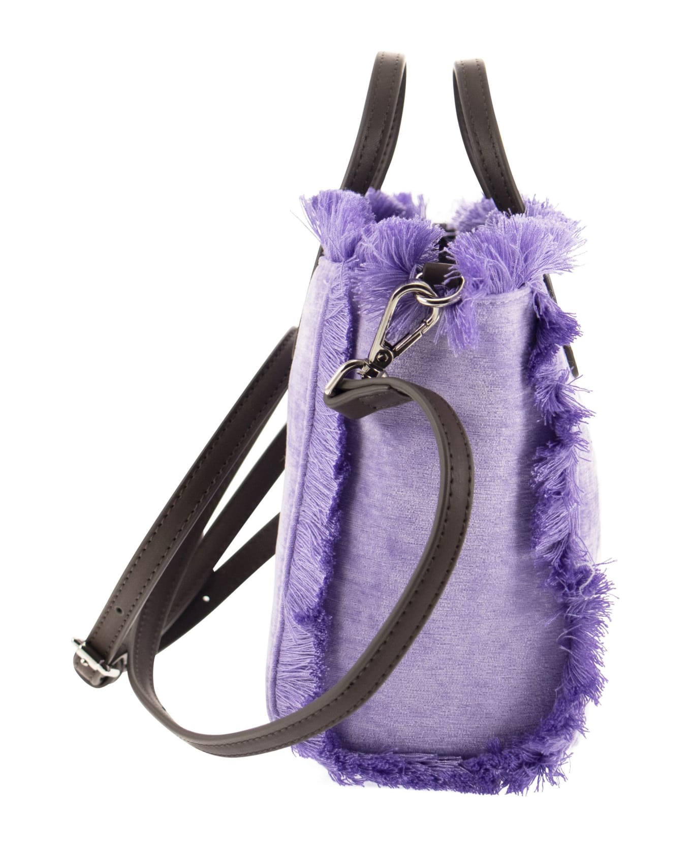 MC2 Saint Barth Mini Vanity Bag With Velvet Fringes - Lilac