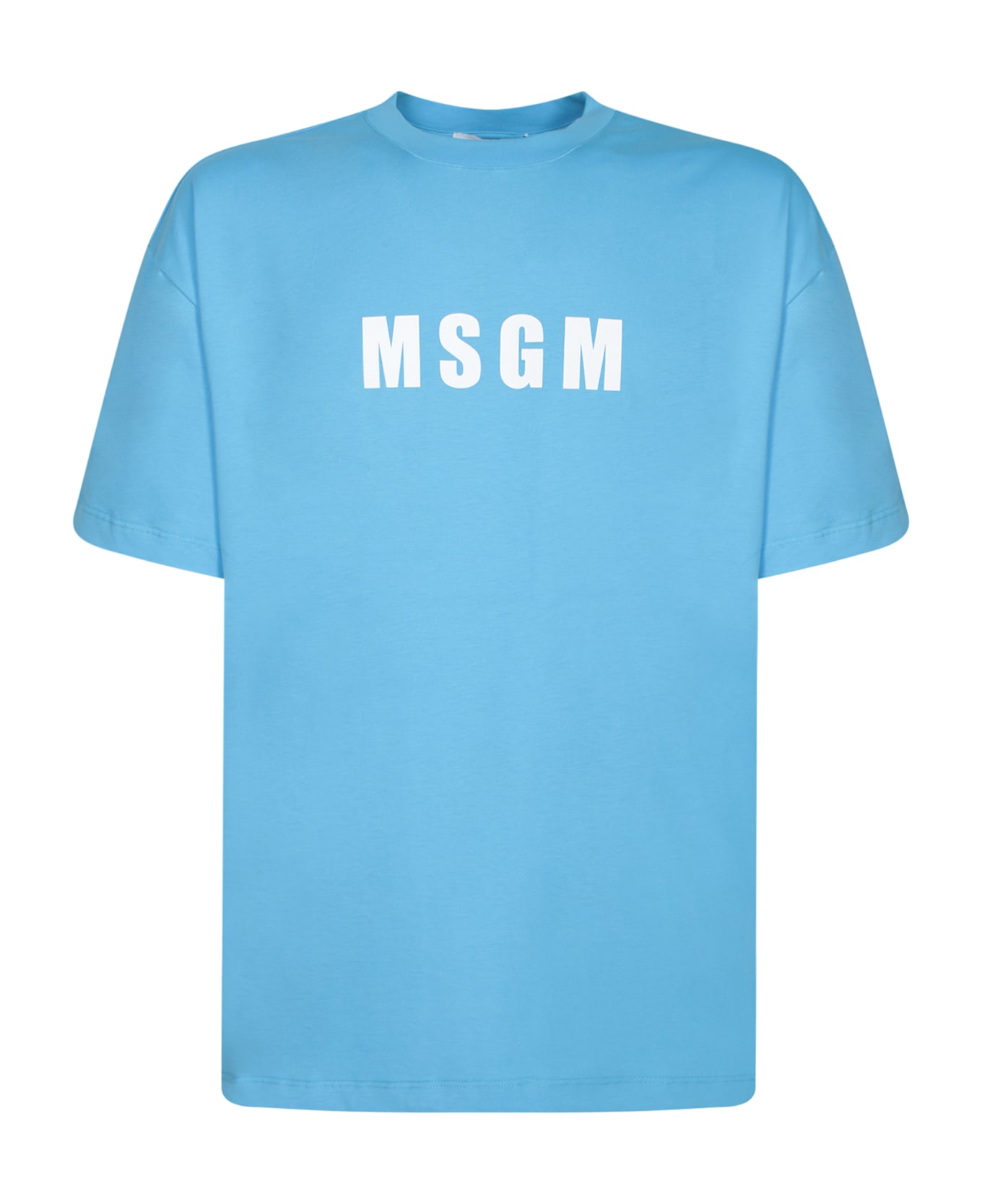 MSGM Logo Blue T-shirt - Blue