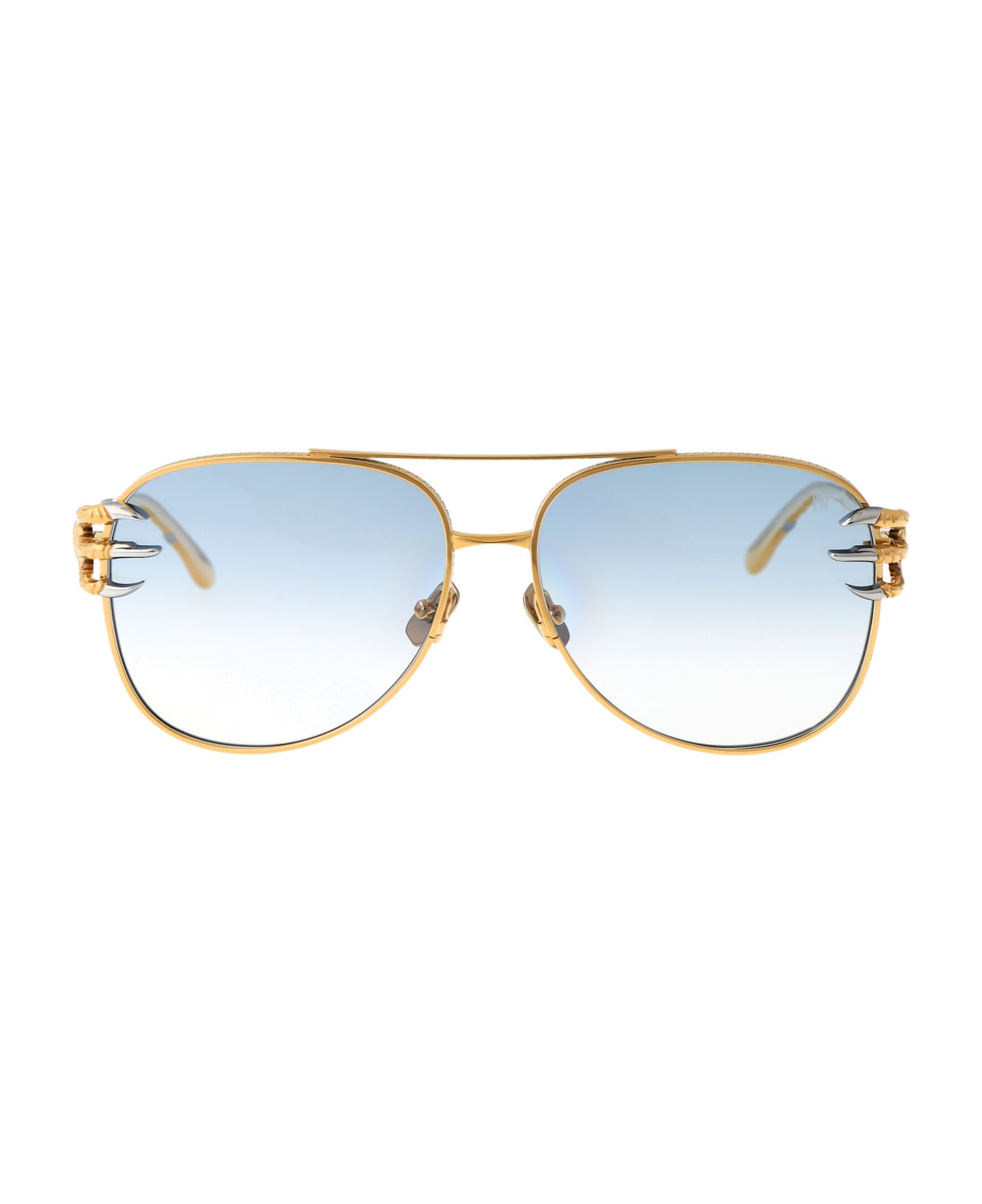 Anna-Karin Karlsson Claw Voyage Sunglasses - Gold Blue lens