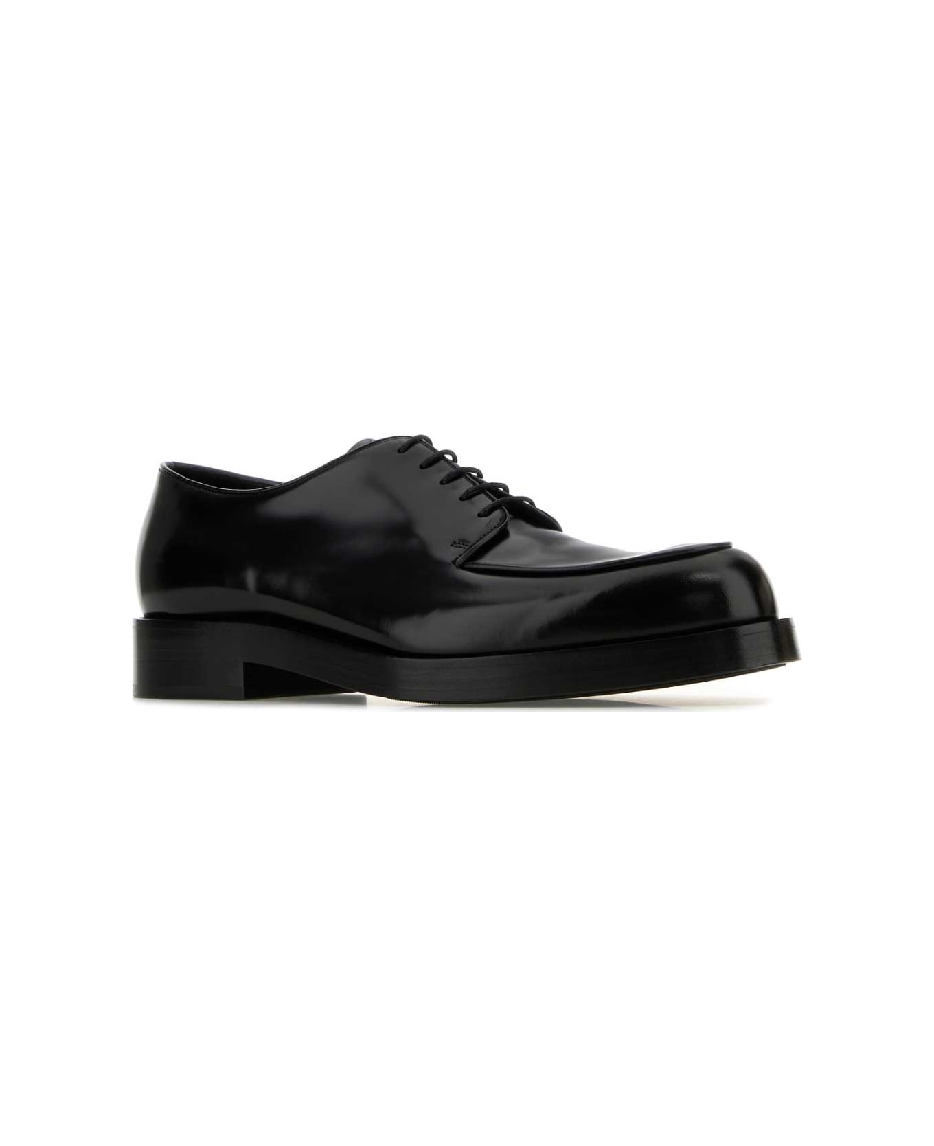 Prada Black Leather Lace-up Shoes - NERO