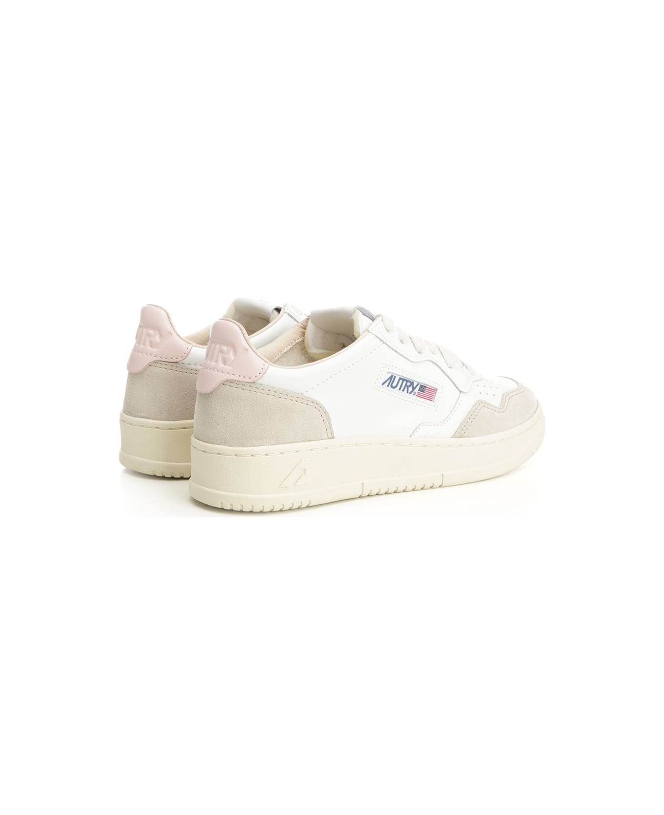 Autry 'medalist Low' Sneaker - White Powder Pink