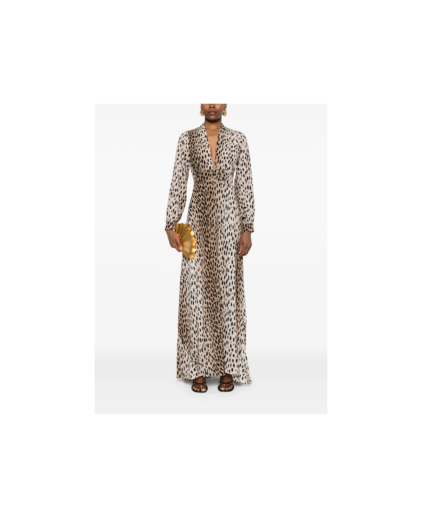 RIXO Dress - NEUTRALS/BLACK