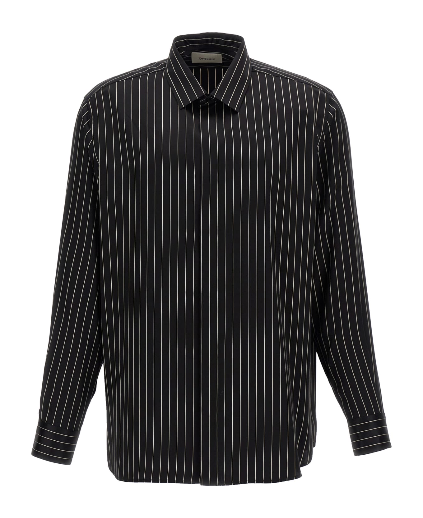 Saint Laurent Striped Shirt - Noir Craie