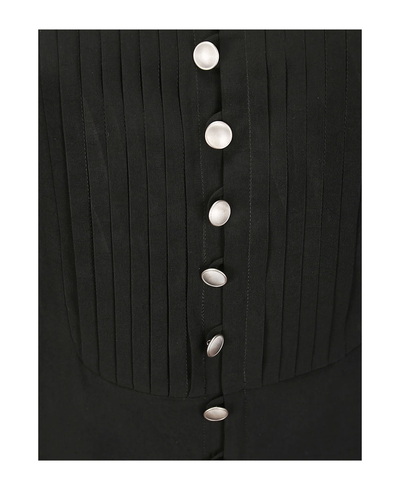 Yohji Yamamoto Tuxedo Shirt Bodysuit - BLACK