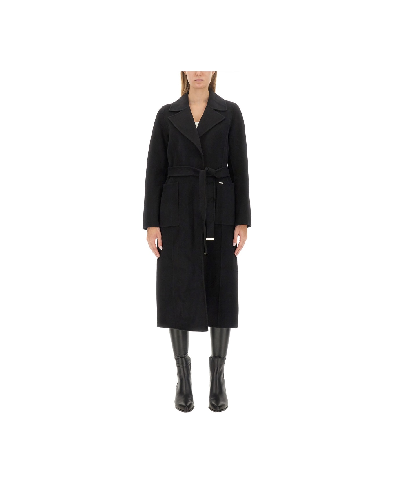 Michael Kors Belted Coat - BLACK