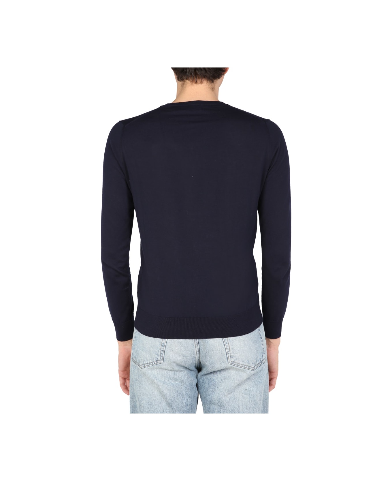 Ballantyne V-neck Sweater - BLUE