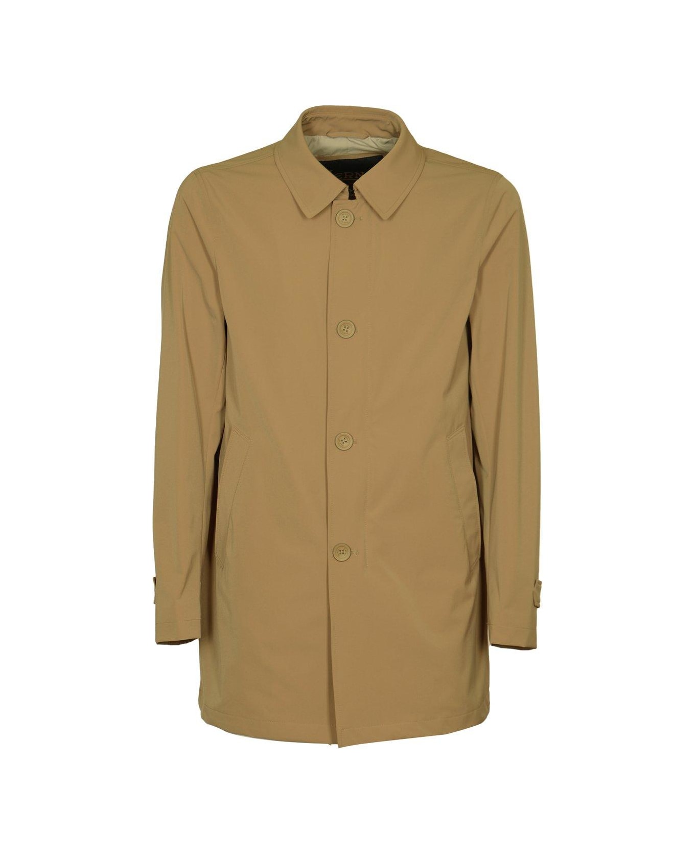 Herno Single-breasted Long-sleeved Trench - Sand