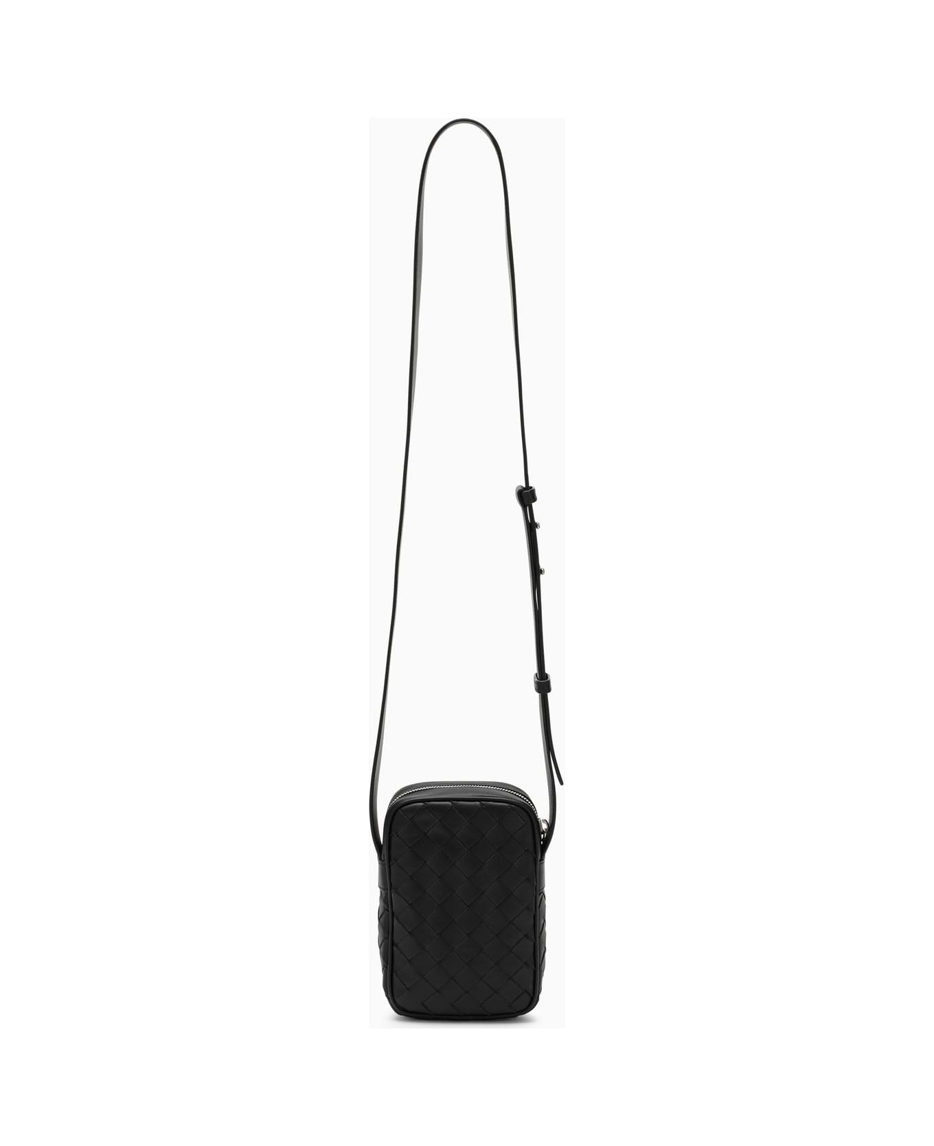 Bottega Veneta Black Woven Mobile Phone Holder - BLACK 財布