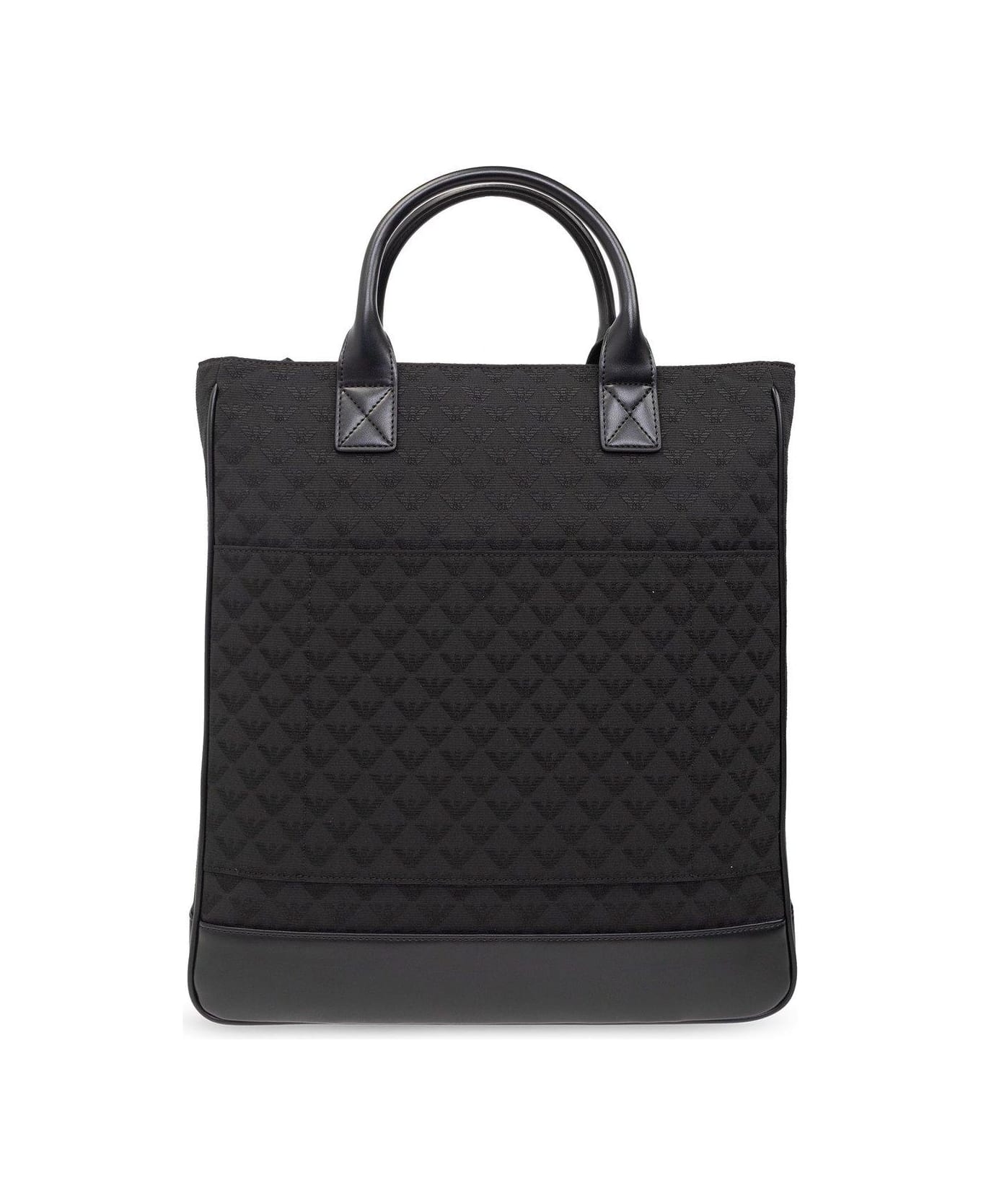Giorgio Armani Shopper Bag With Monogram Giorgio Armani - Black