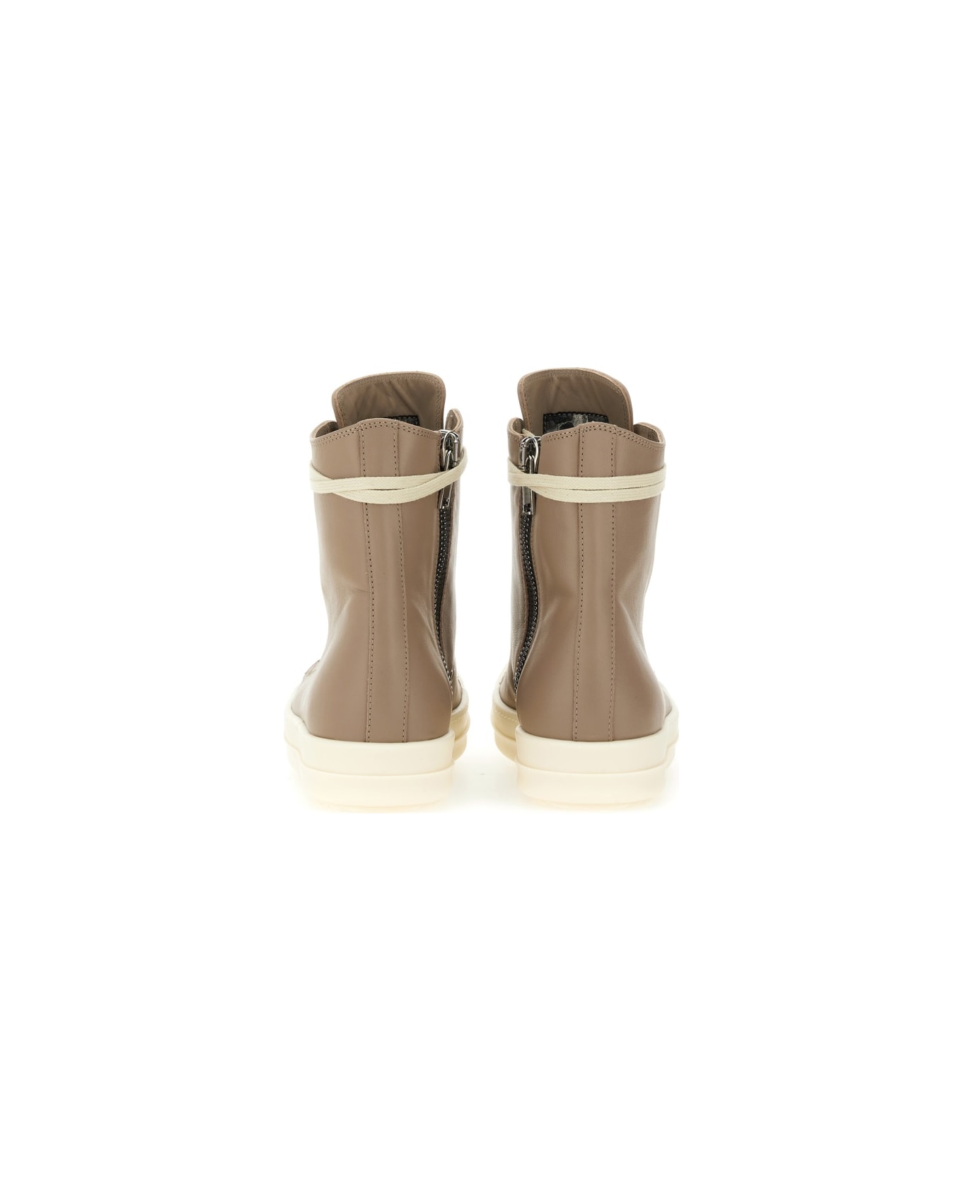 Rick Owens High Sneakers. - BEIGE