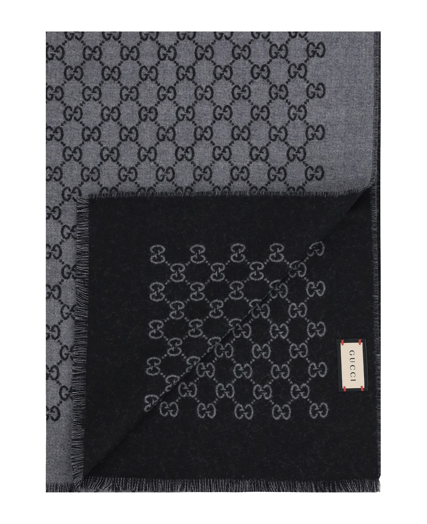 Gucci Gg Scarf - Anthracite Black