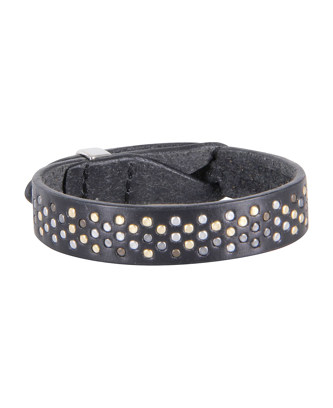 Orciani Bracciale Nobukle In Cuoio - Nero
