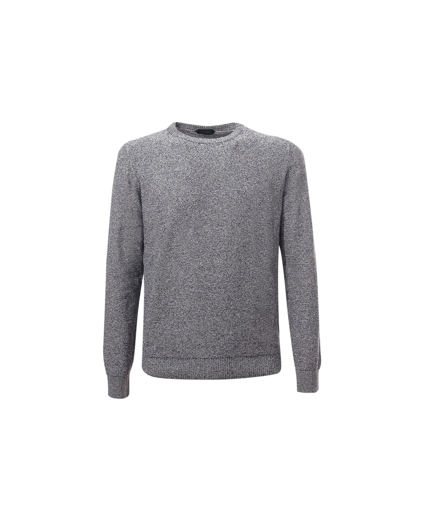 Zanone Sweater Zanone - WHITE/BLU ニットウェア