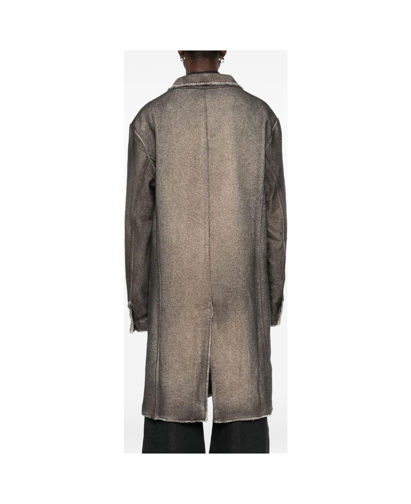 Avant Toi Wool Single-breasted Coat - Brown