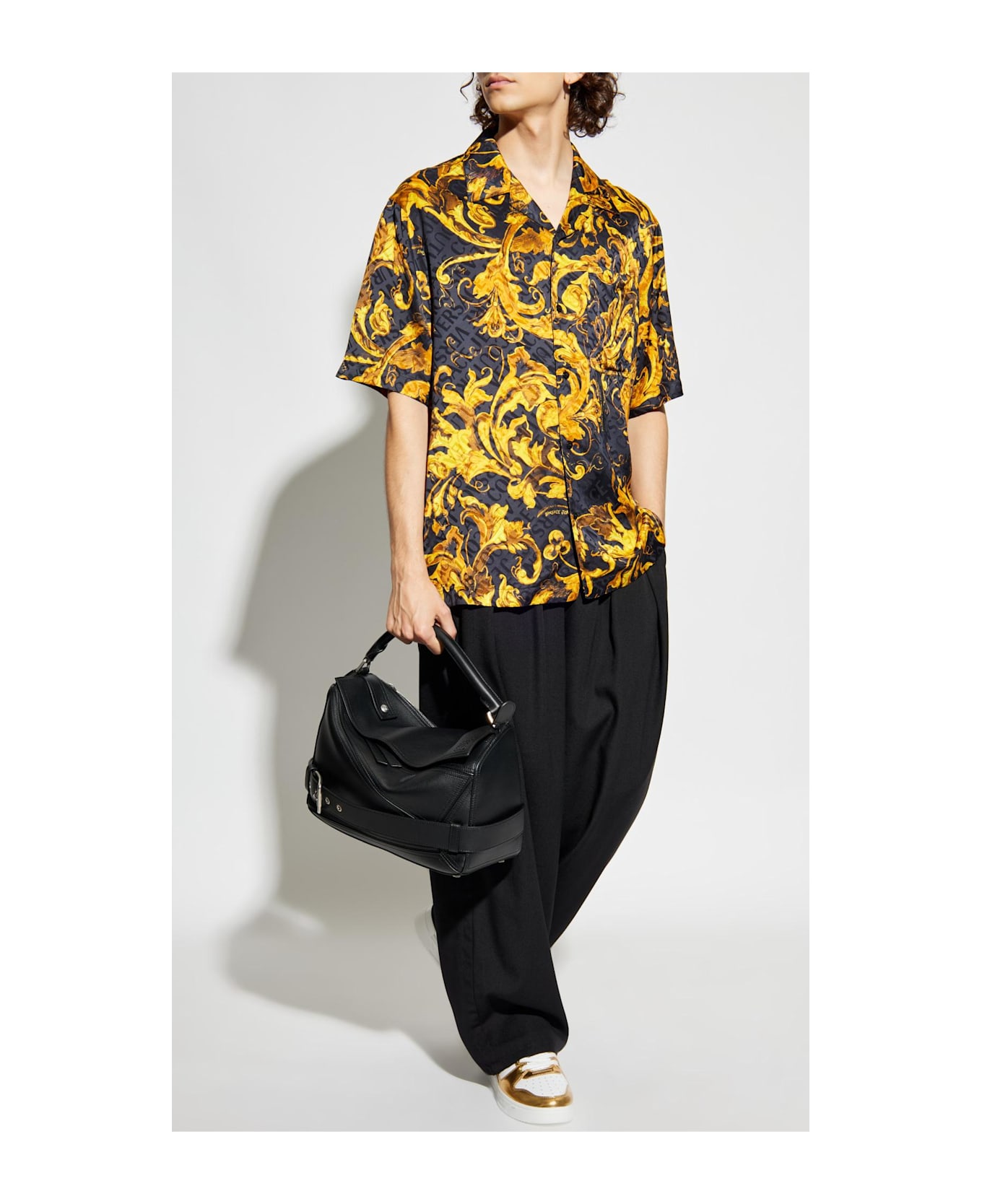 Versace Jeans Couture Patterned Shirt - BLACK