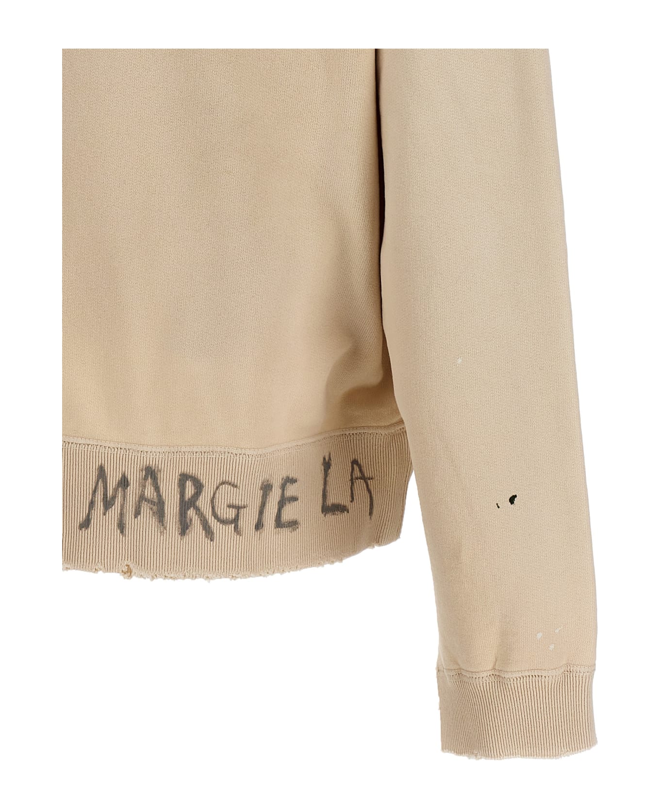 Maison Margiela Logo Sweatshirt - Beige