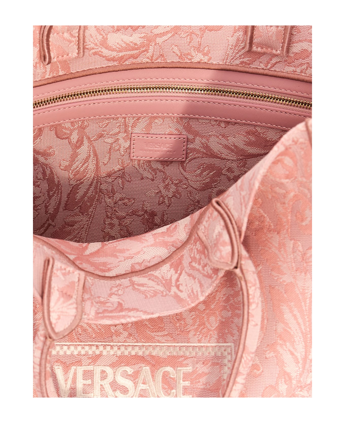 Versace 'athena Barocco' Shopping Bag - Pink