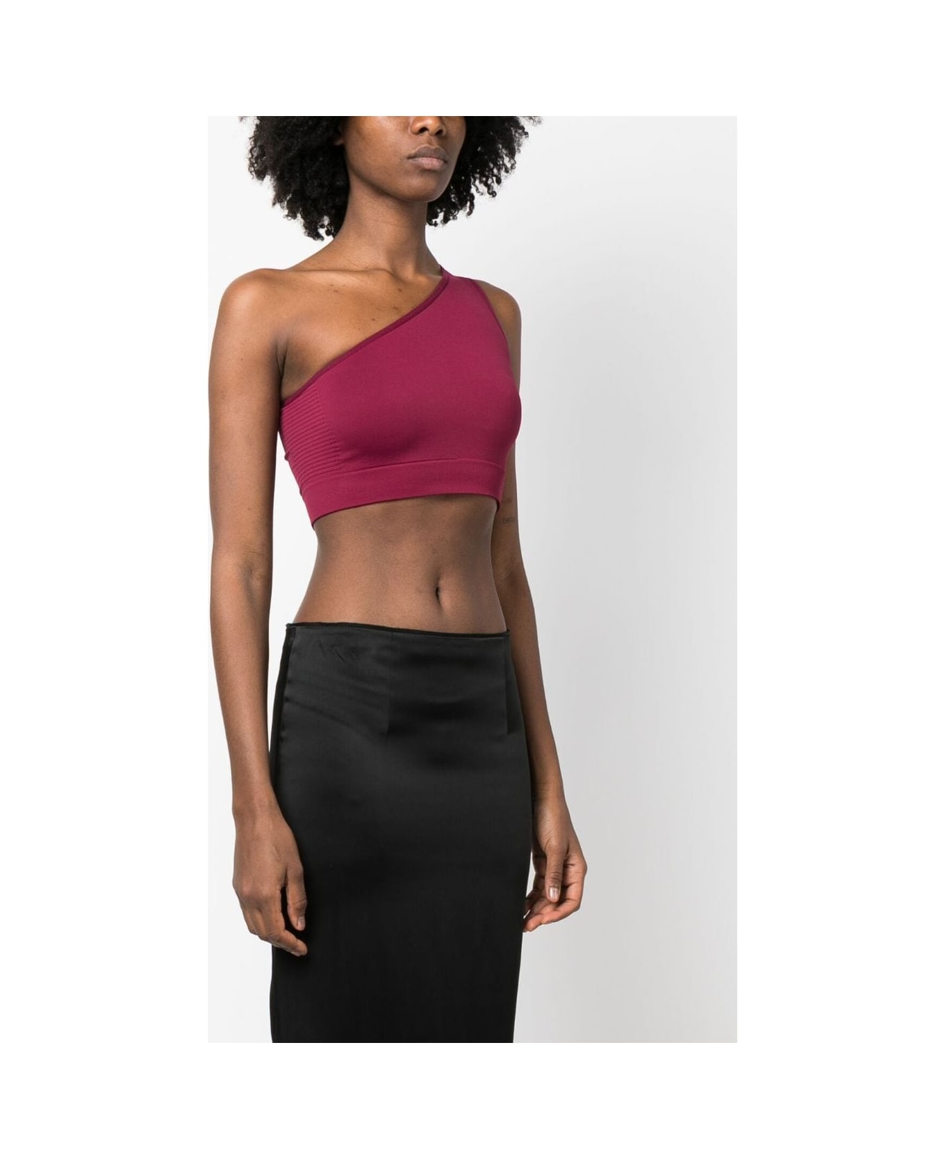 Rick Owens Knitted One-shoulder Bandeau Top - Fuchsia