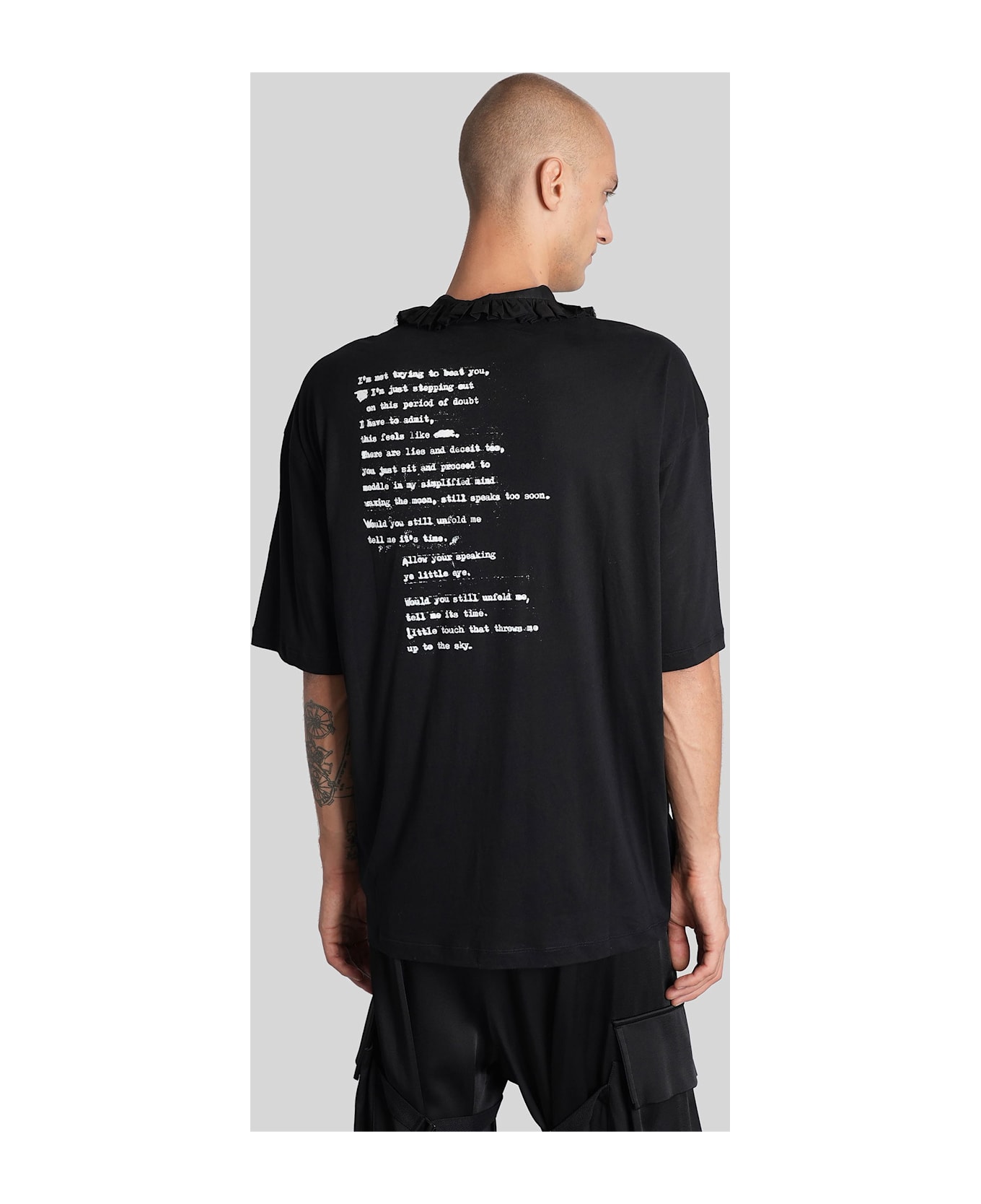 Ann Demeulemeester Danvald T-shirt In Black Cotton - black