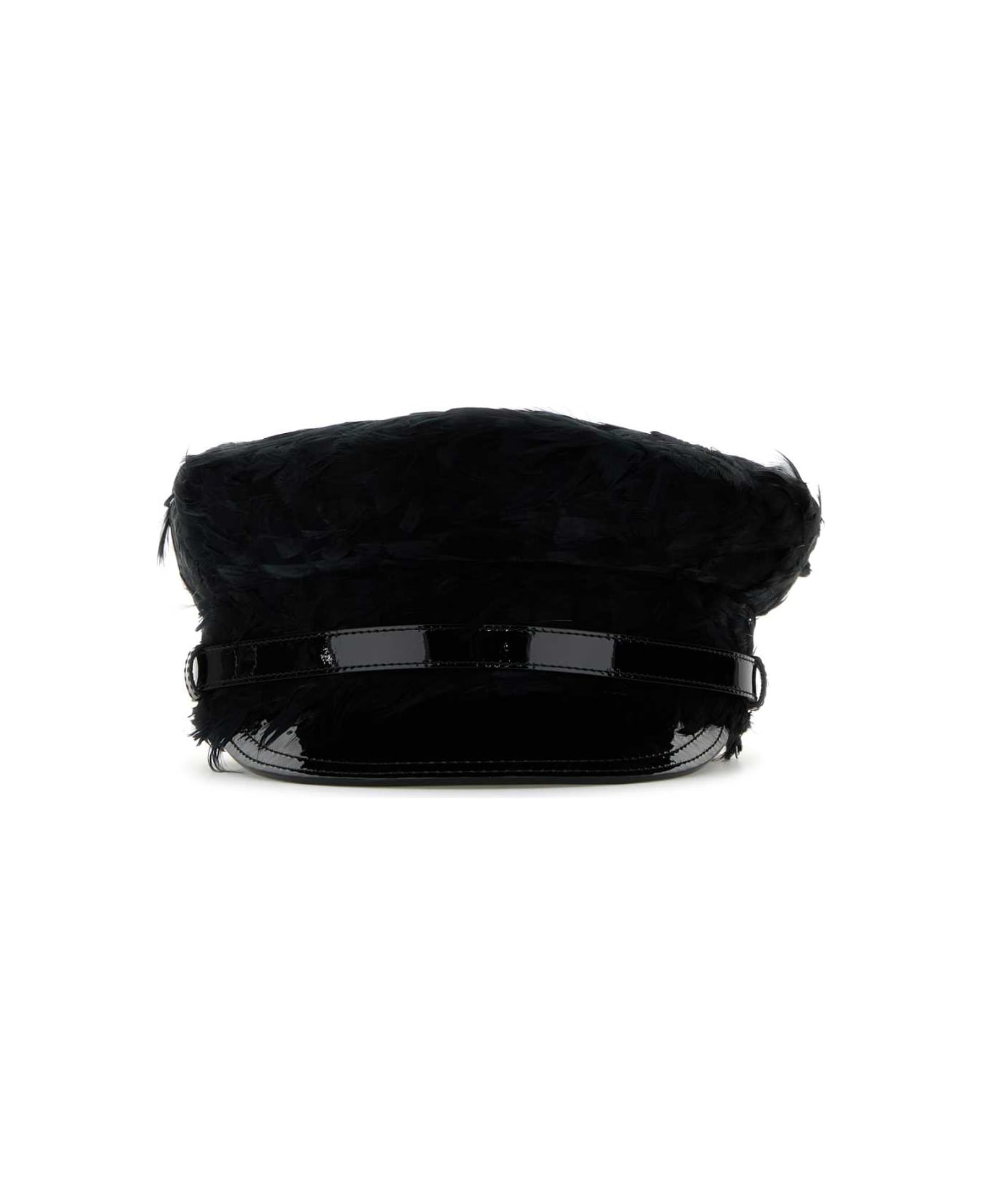 Prada Embellished Fabric Hat - NERO