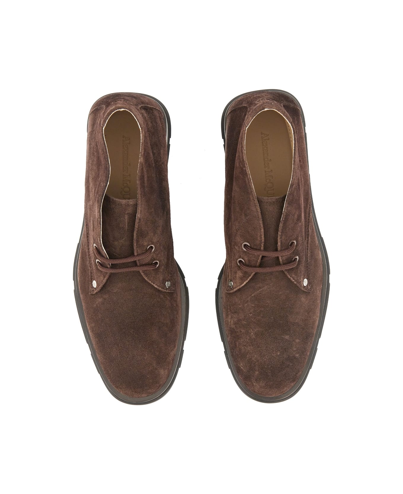 Alexander McQueen Suede Boot - BROWN