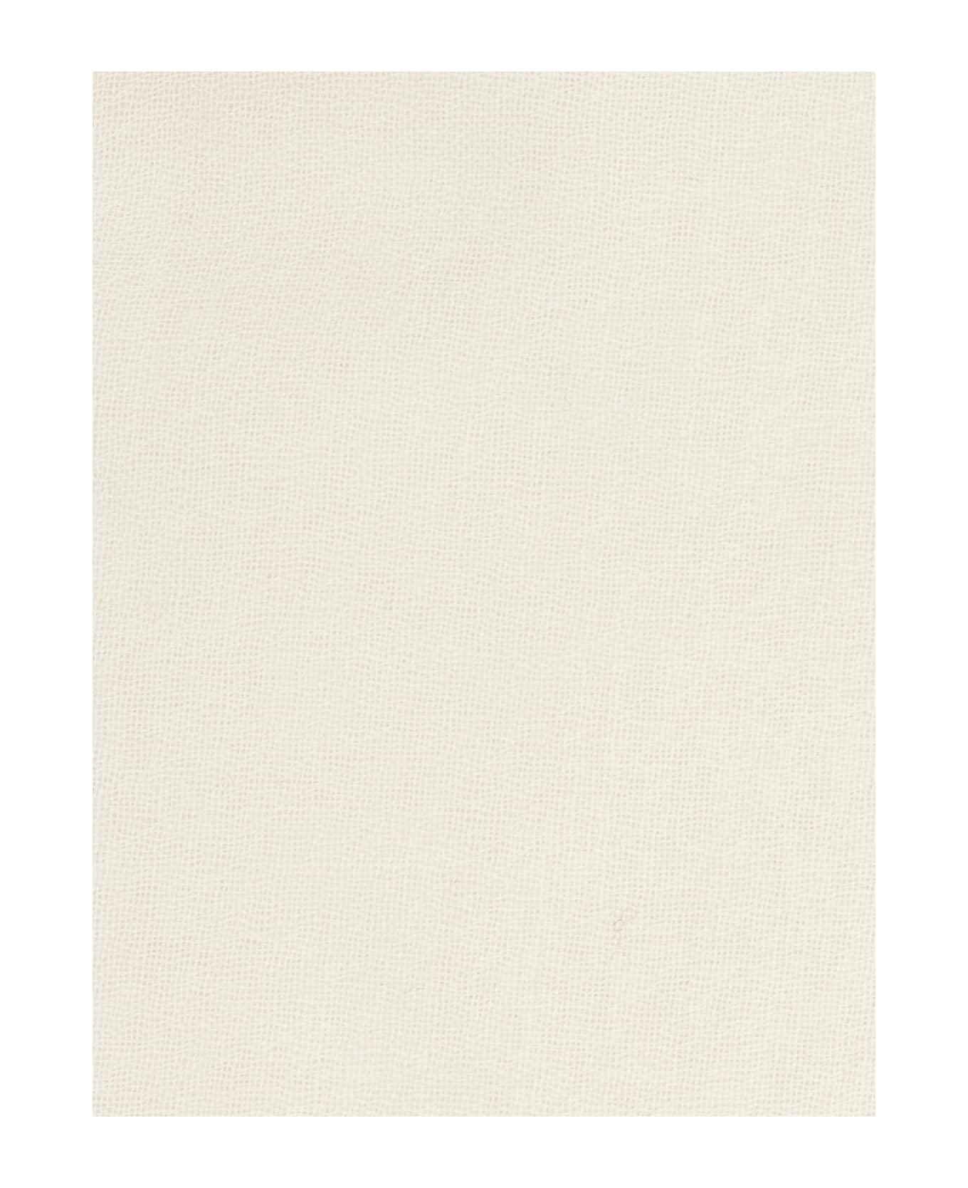 Brunello Cucinelli Silk Cashmere Scarf - White スカーフ＆ストール